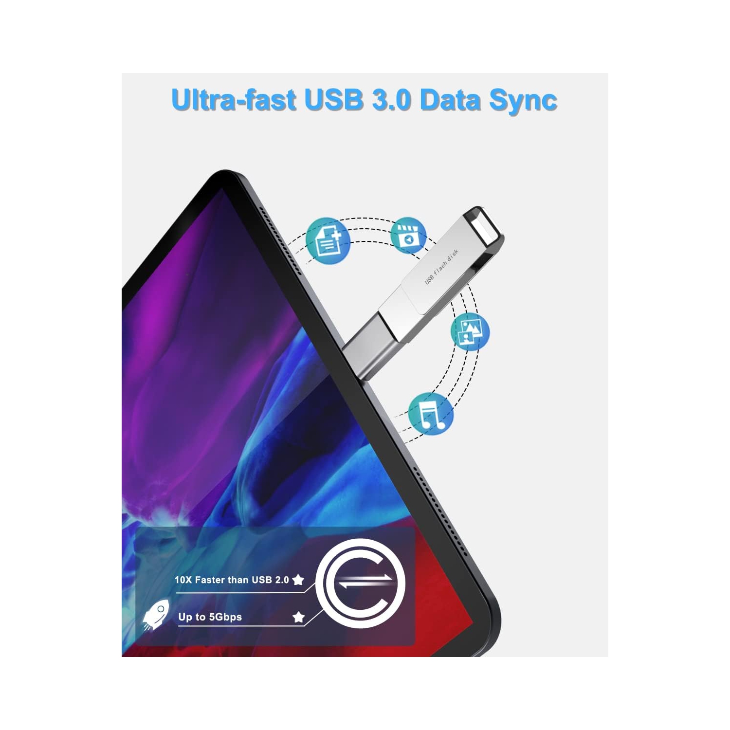 B USB C to USB Adapter 3 Pack,Type C Male to USB A 3.0 Female Adapter,Thunderbolt 3 4 OTG Converter for iPad Pro 10 Air 4 5 Mini