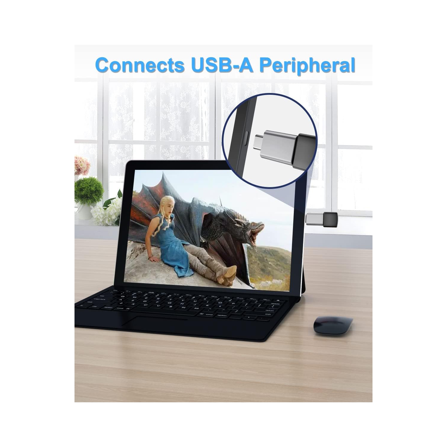 B USB C to USB Adapter 3 Pack,Type C Male to USB A 3.0 Female Adapter,Thunderbolt 3 4 OTG Converter for iPad Pro 10 Air 4 5 Mini