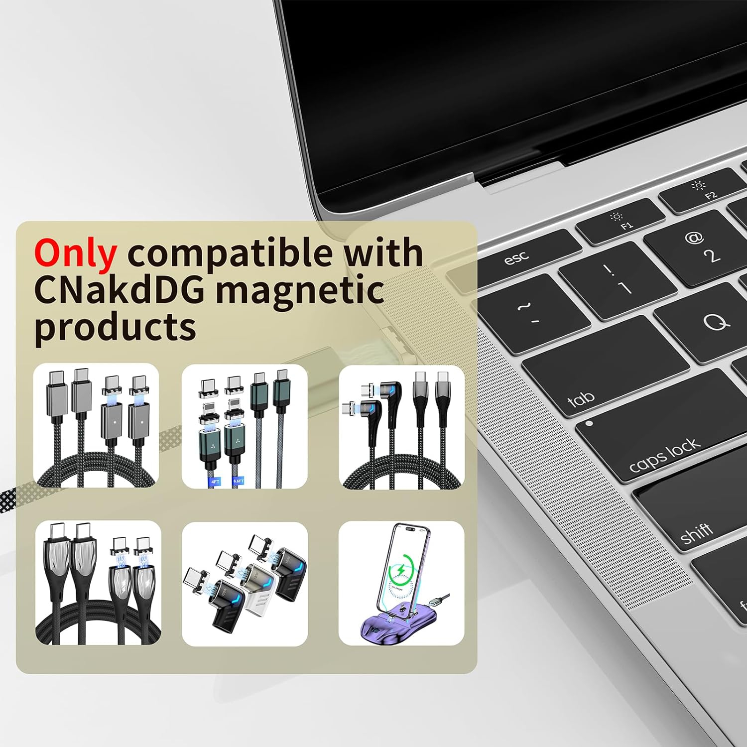 C Magnetic Connector Tips Head for USB-C Android Devices, only Compatible 5A Magnetic Charging Cable or Magnetic Adapter