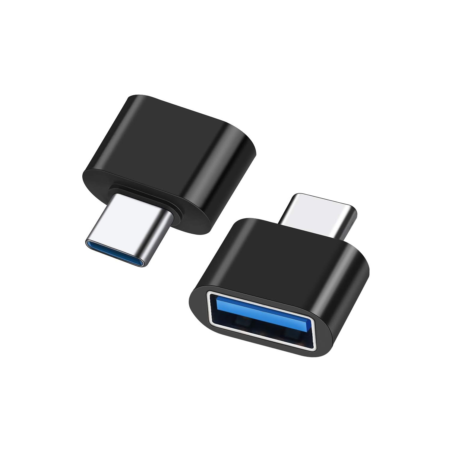 USB C to USB Adapter [2 Pack], L USB Type-C to USB 3.0 Adapter, USB C to USB A OTG Connector Compatible with Thunderbolt 3 MacBook Pro/Air 2019+,iPad Pro 2020,Samsung Note 8, S8 S8
