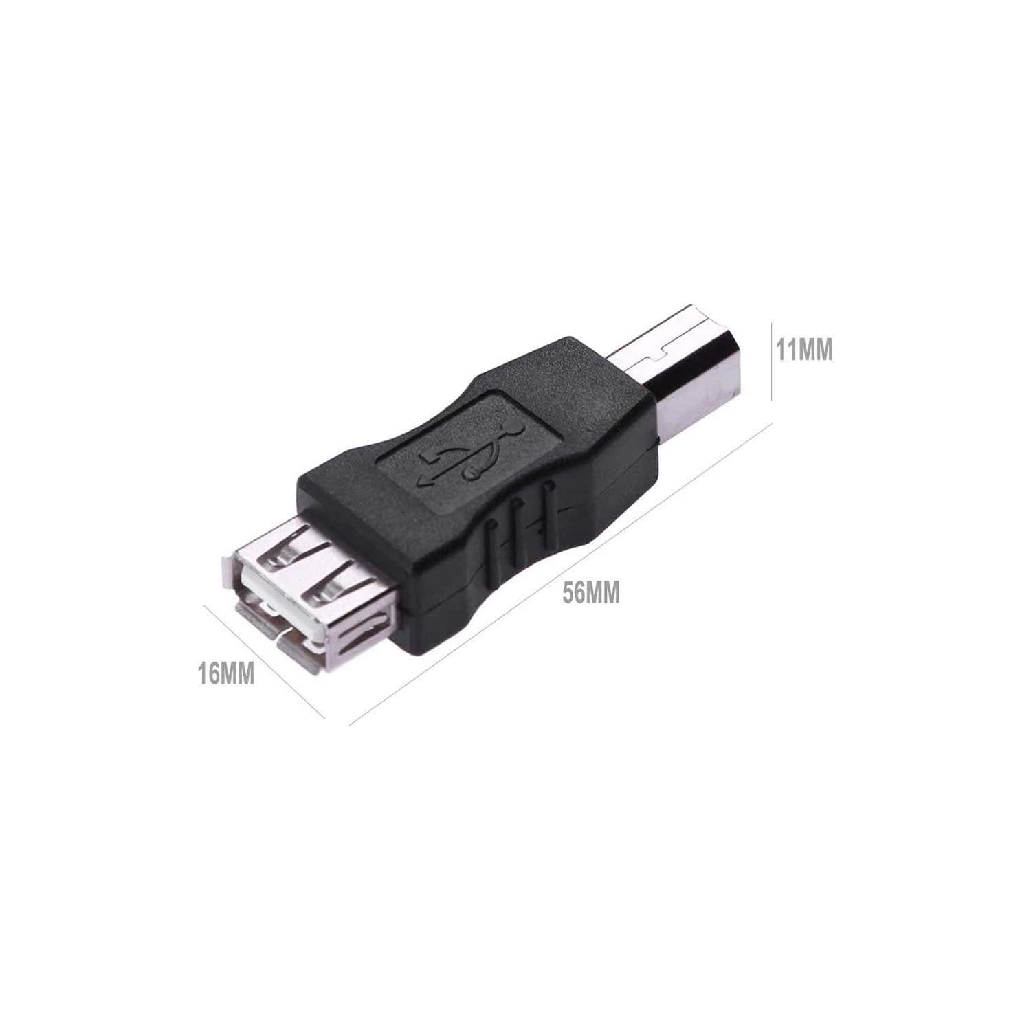 Adaptateur USB vers USB B, 2Packs convertisseur USB 2,0&nbsp;A femelle vers USB B mâle pour connexion d’imprimante
