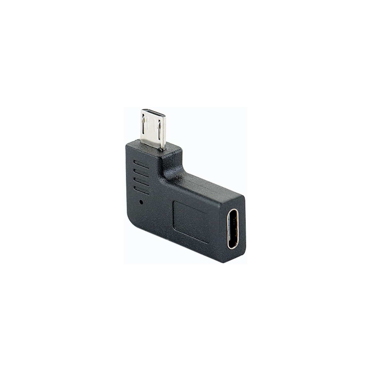 USB-C Type-C Female to Micro USB 2.0 5Pin Male Data Adapter 90 Degree Left & Right Angled Type,3 Pack