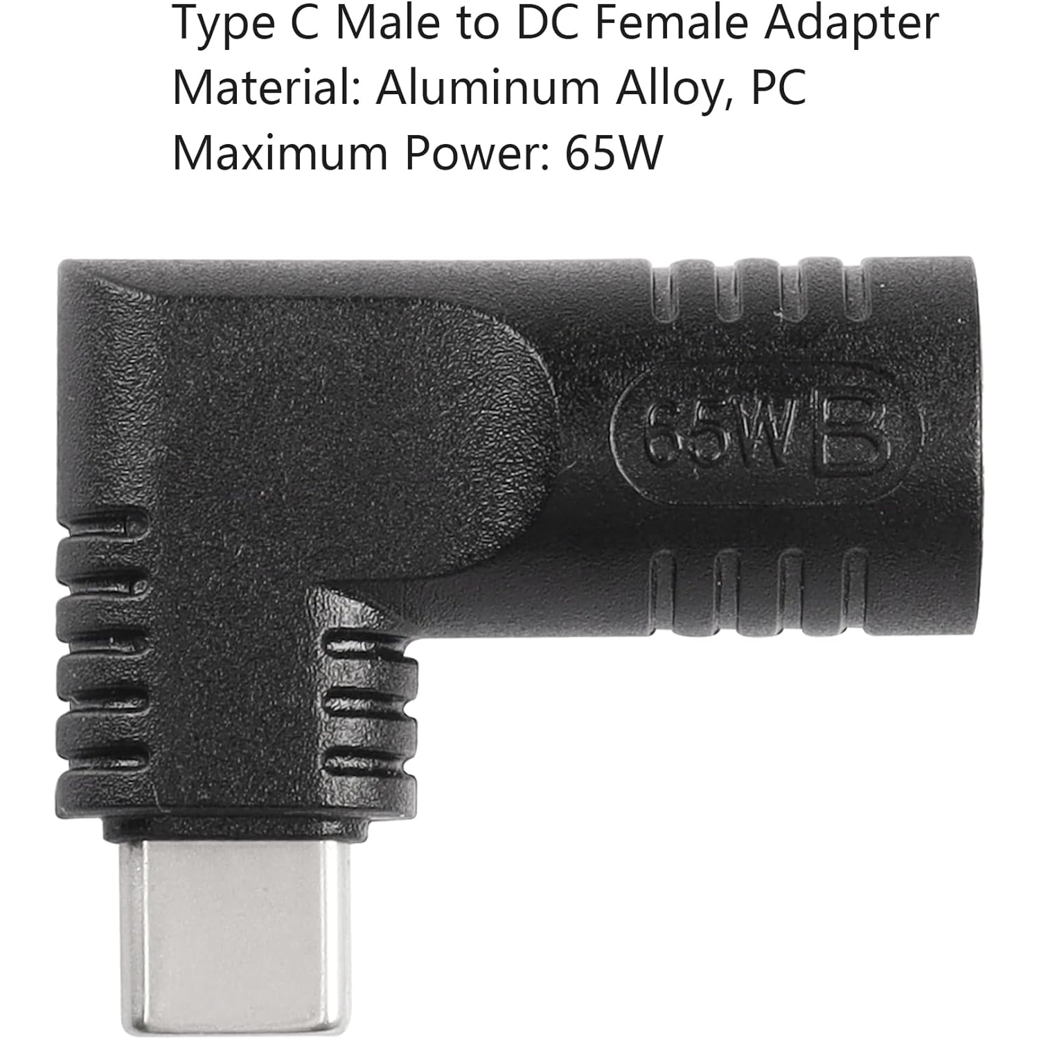 S 65W PD DC 7.4mm x 5.0mm Female Input to USB Type C Male Power Charging Adapter,Uilt-in with PD Automatic Identification Induction Chip,for