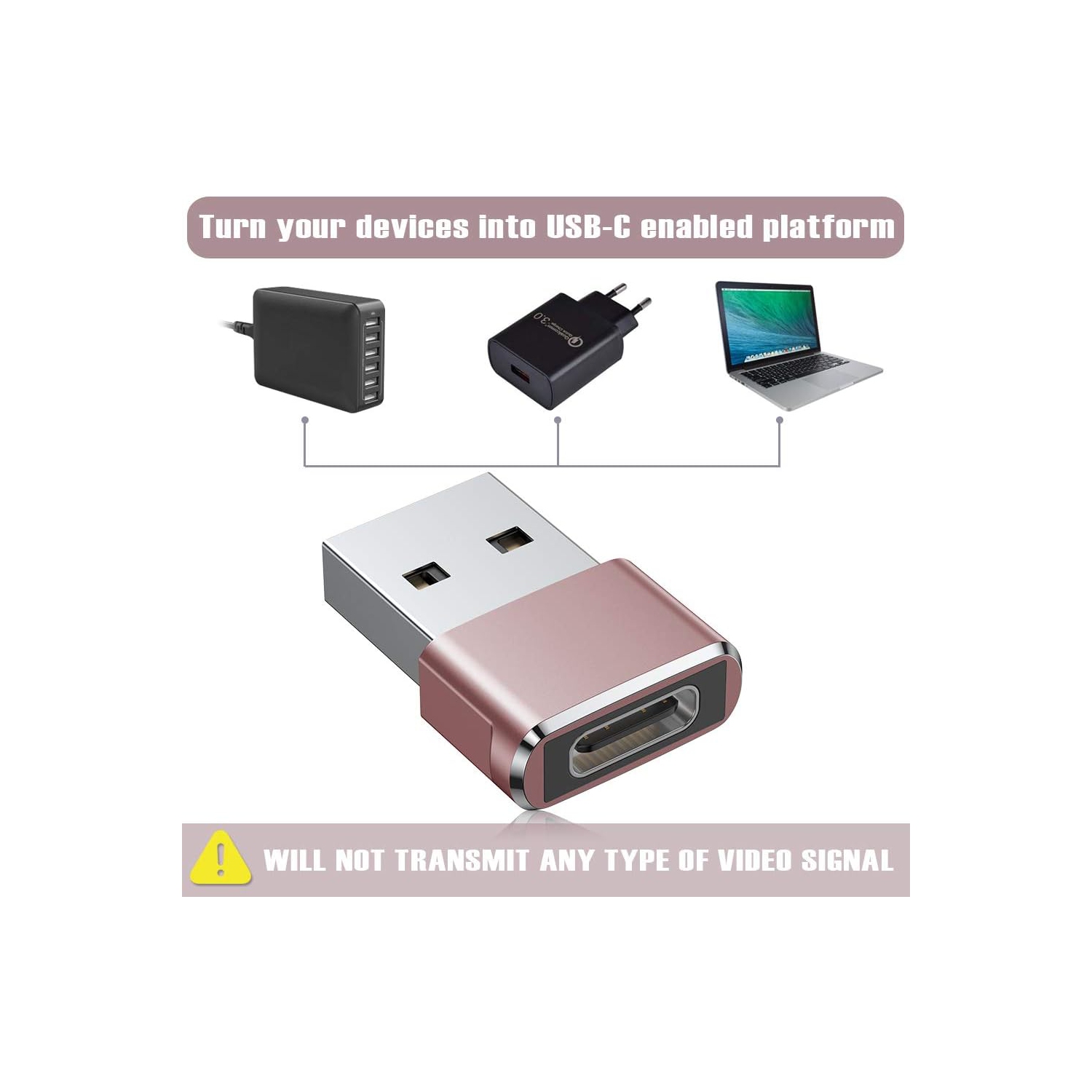 B USB to USB C Adapter 3Pack,Type C Female to USB A Male Charger Connector for iPhone 11 12 13 14 Pro Max,Airpods iPad Air,Samsung Galaxy Note 20 S20