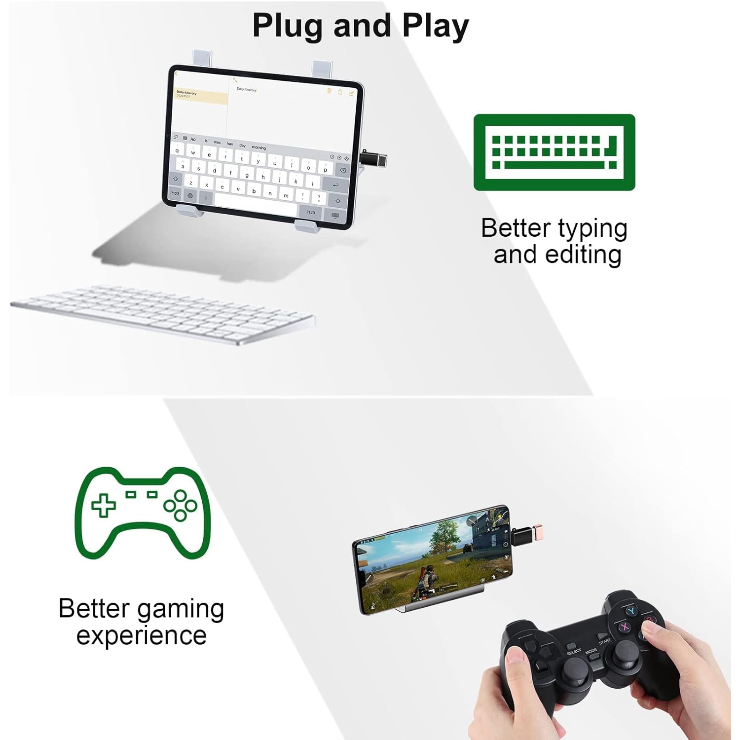 USB C to USB Adapter(6 Pack),USB to USB C Adapter,USB A to USB C,USB C Adapter,USB A to USB C Adapter,USB Adapter for MacBook Pro/Air 2020 2019