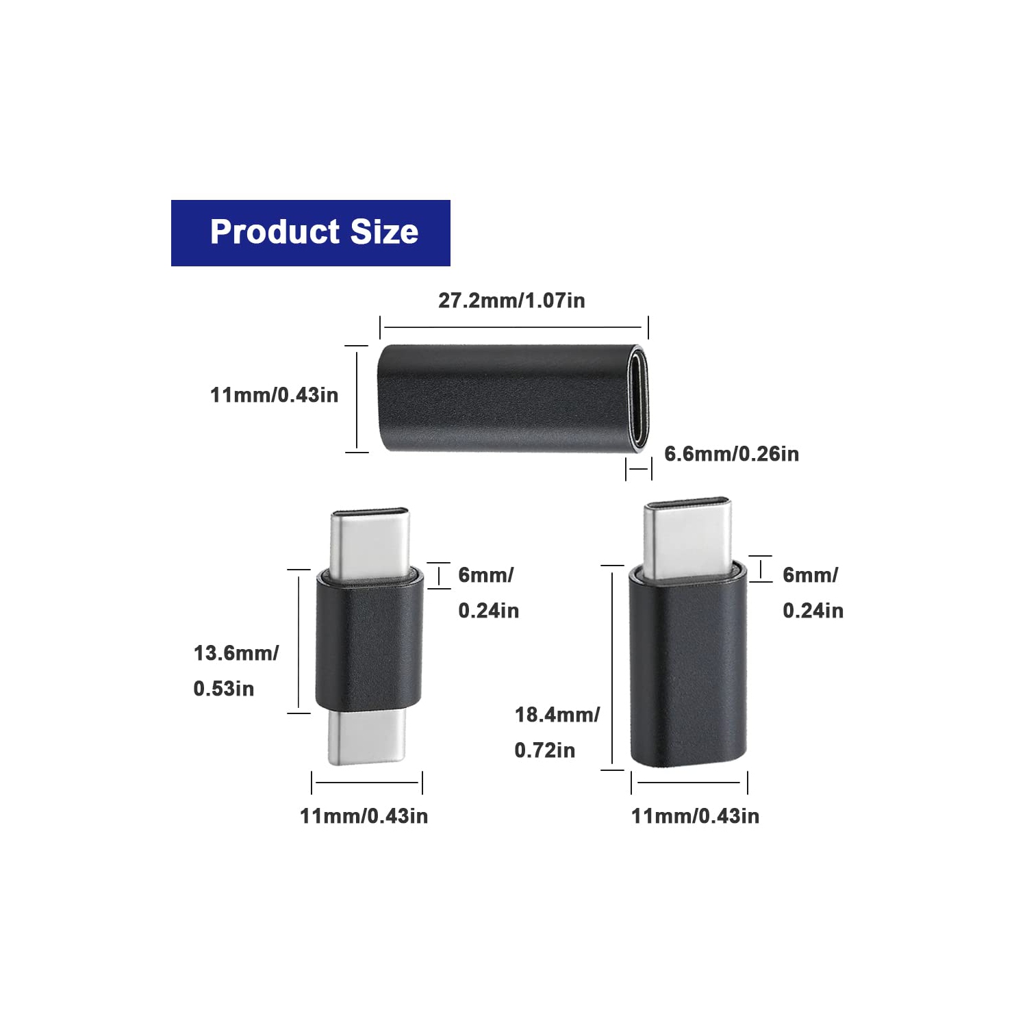 D – coupleur d’extension USB C, USB 3,1 C/10&nbsp;Gb/s de type C mâle à mâle, femelle à femelle, adaptateur coupleur mâle à femelle pour MacBook,