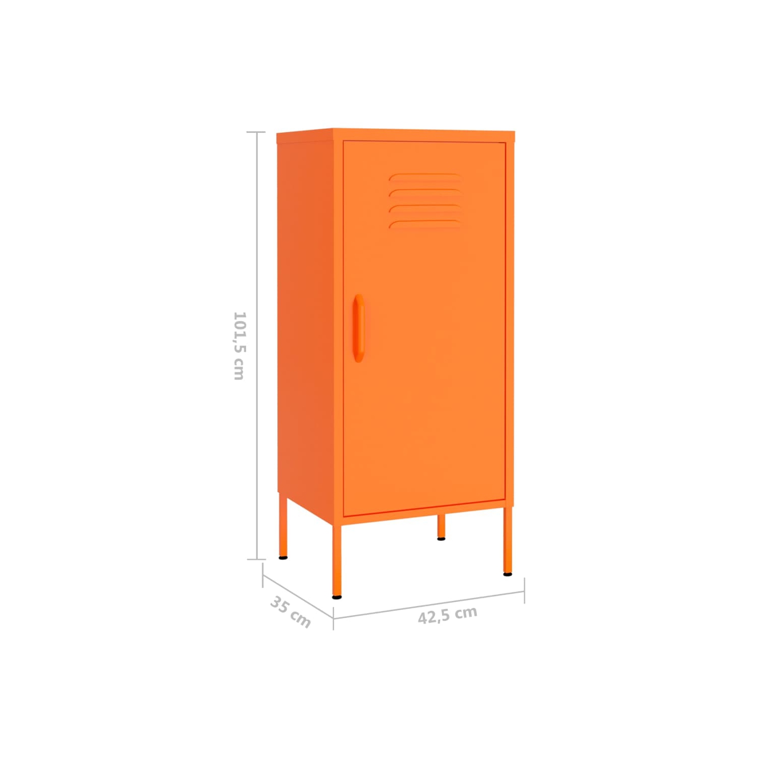 vidaXL Storage Cabinet Orange 42.5x35x101.5 cm Steel