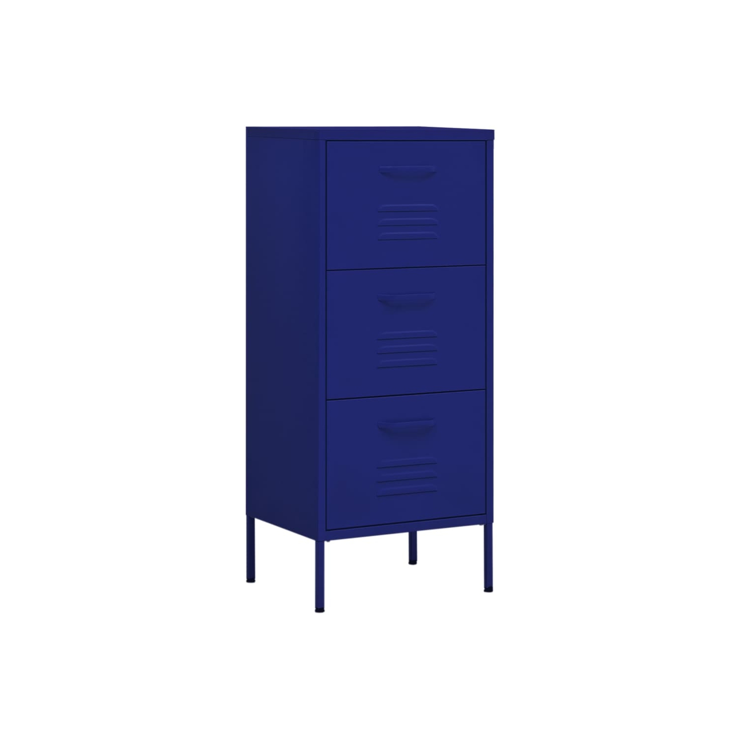 vidaXL Storage Cabinet Navy Blue 42.5x35x101.5 cm Steel