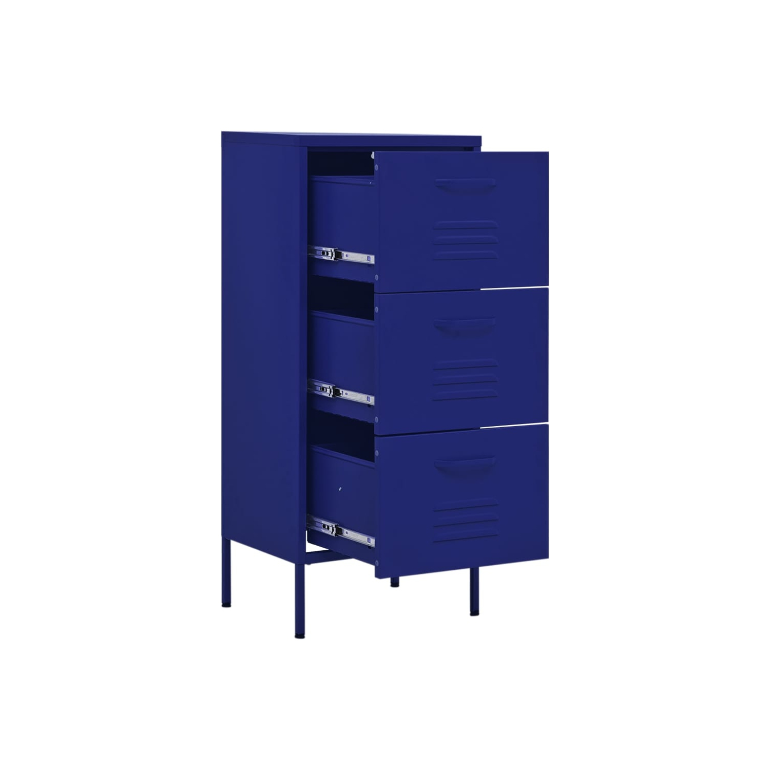 vidaXL Storage Cabinet Navy Blue 42.5x35x101.5 cm Steel