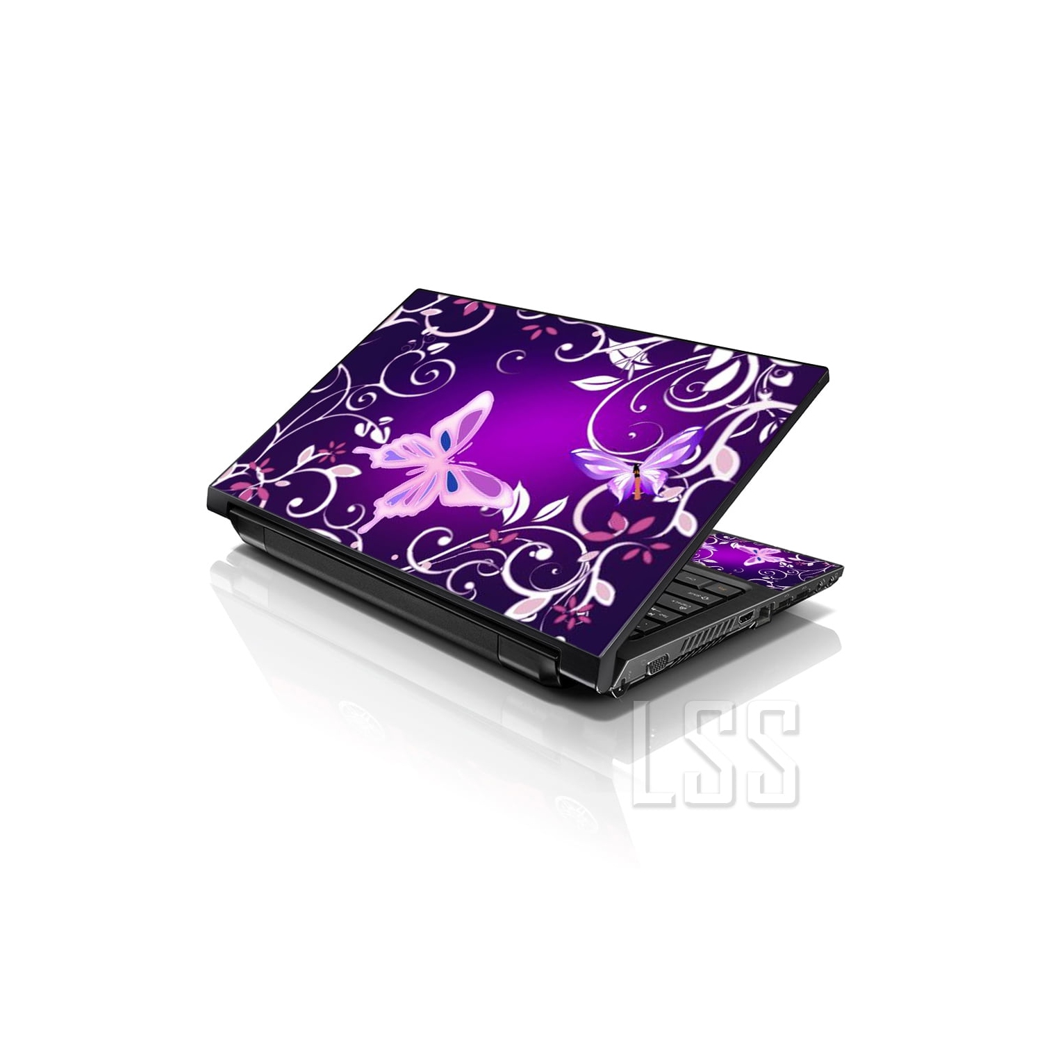 Autocollant pour ordinateur portatif 17 17,3 po LSS avec 2 repose-poignets - autocollant pour cache-couverture réutilisable en vinyle pour 17 à 19 po