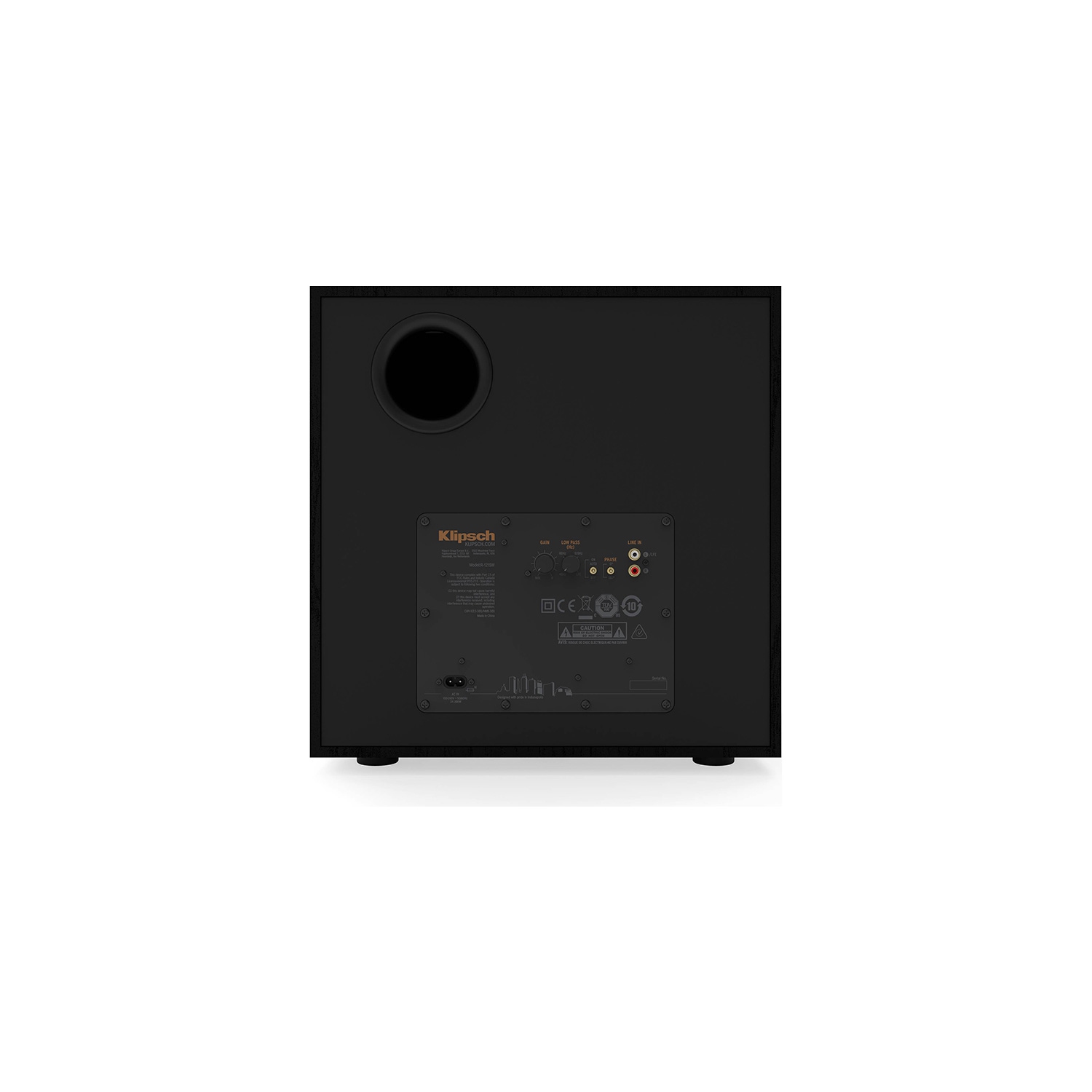 Haut-parleur d'extrêmes graves amplifié de 12 po R-121SW de Klipsch – Noir – modèle 2023 – Boîte ouverte