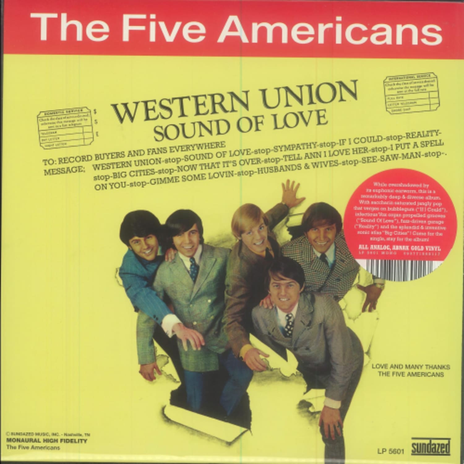 The Five Americans - Western Union - - [Vinyl]