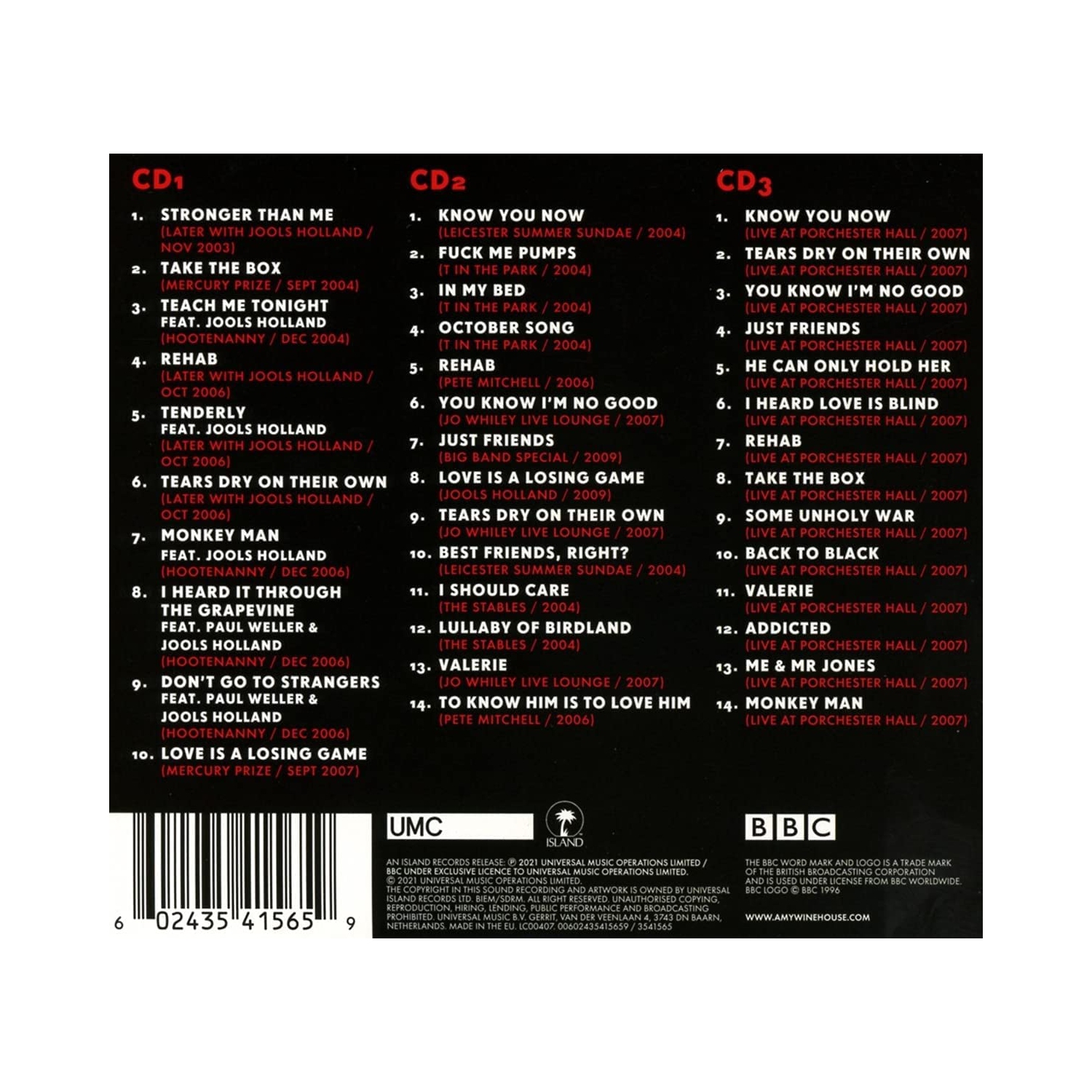 Amy Winehouse - At The BBC [Audio CD]