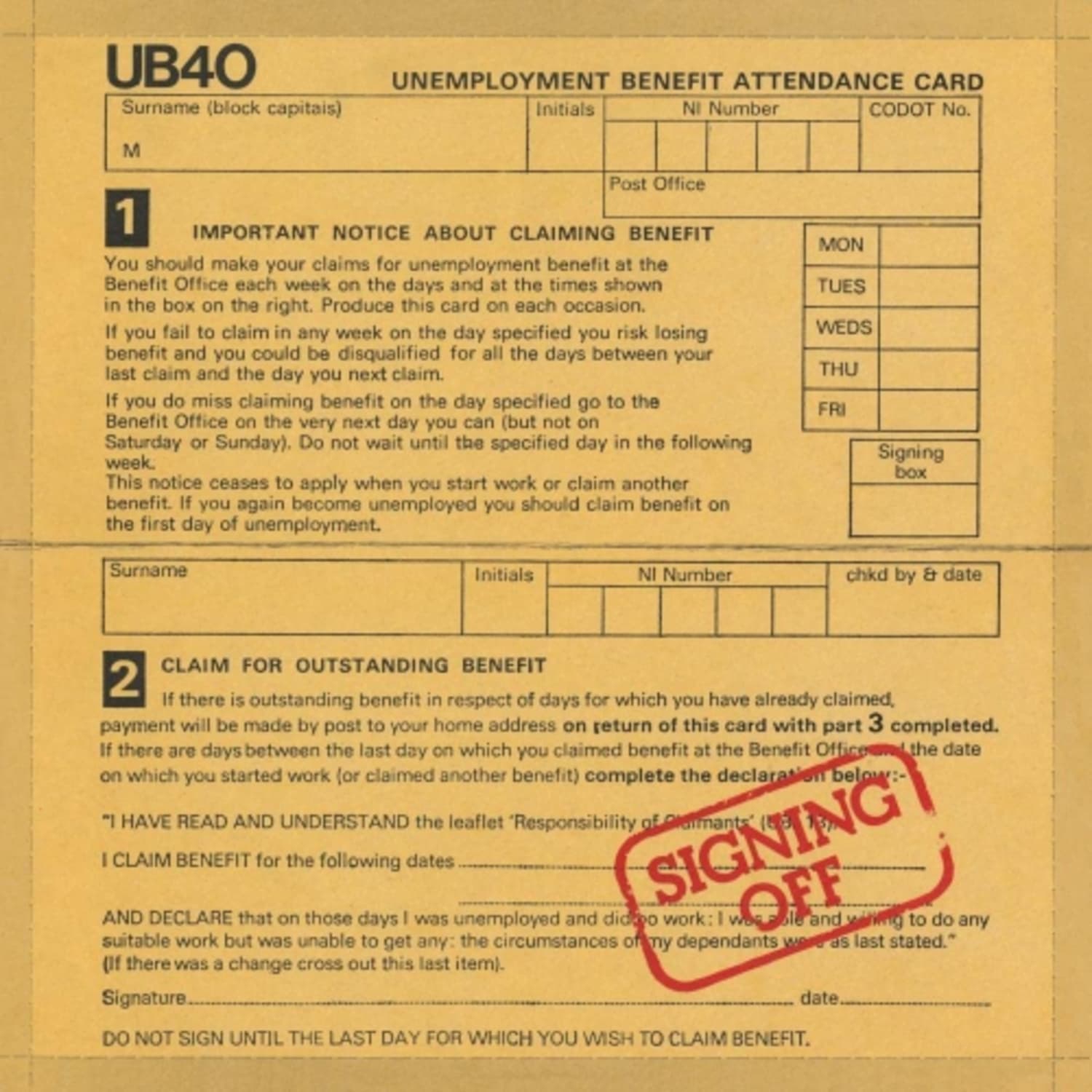 UB40 - Signing Off - - [Vinyl]