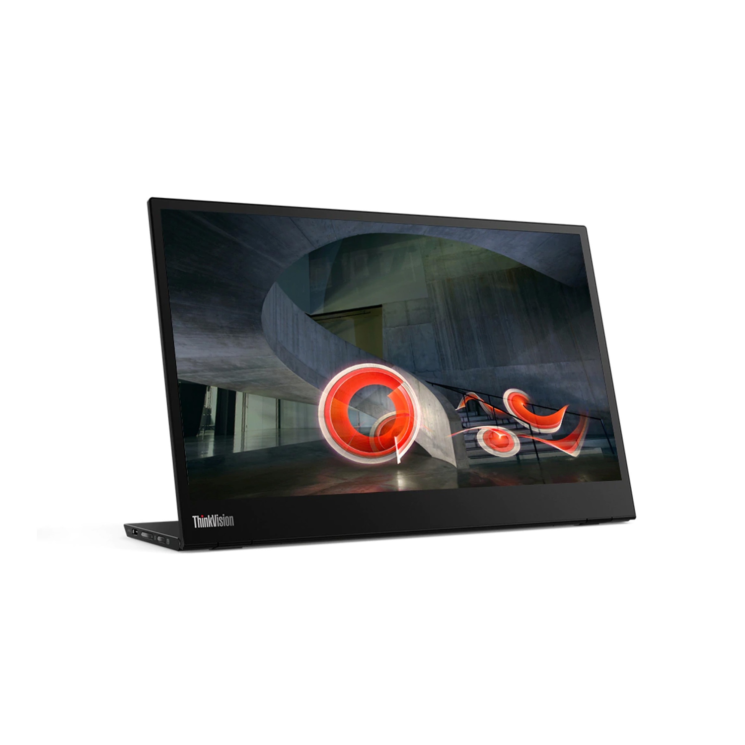 Refurbished (Excellent) - Lenovo ThinkVision M14 14" Full HD WLED LCD Portable Monitor - 16:9 - Raven Black