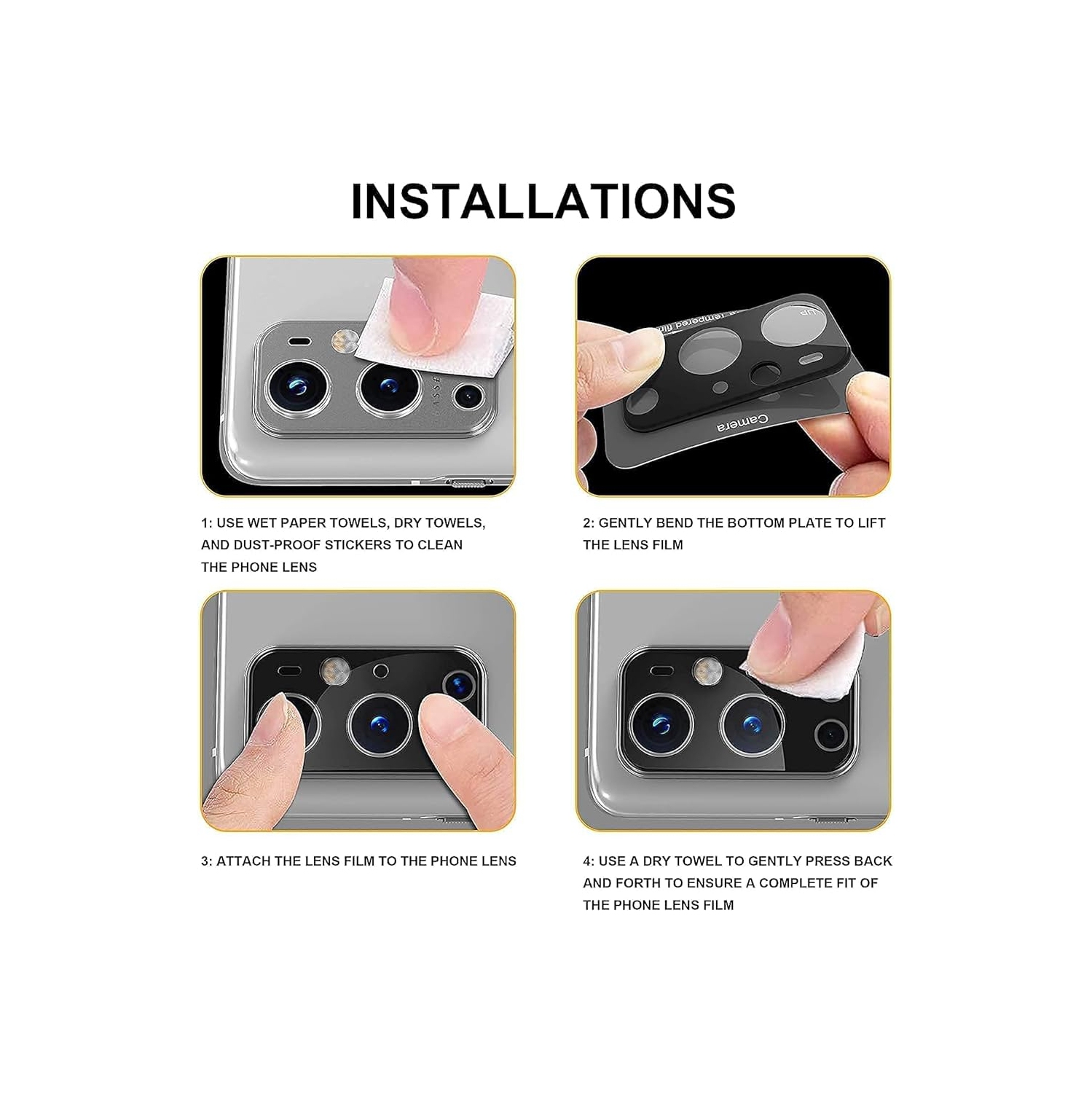 【2 Packs】 CSmart Ultra Thin Tempered Glass Camera Lens Shield Protector for Samsung Galaxy S23 FE, Clear