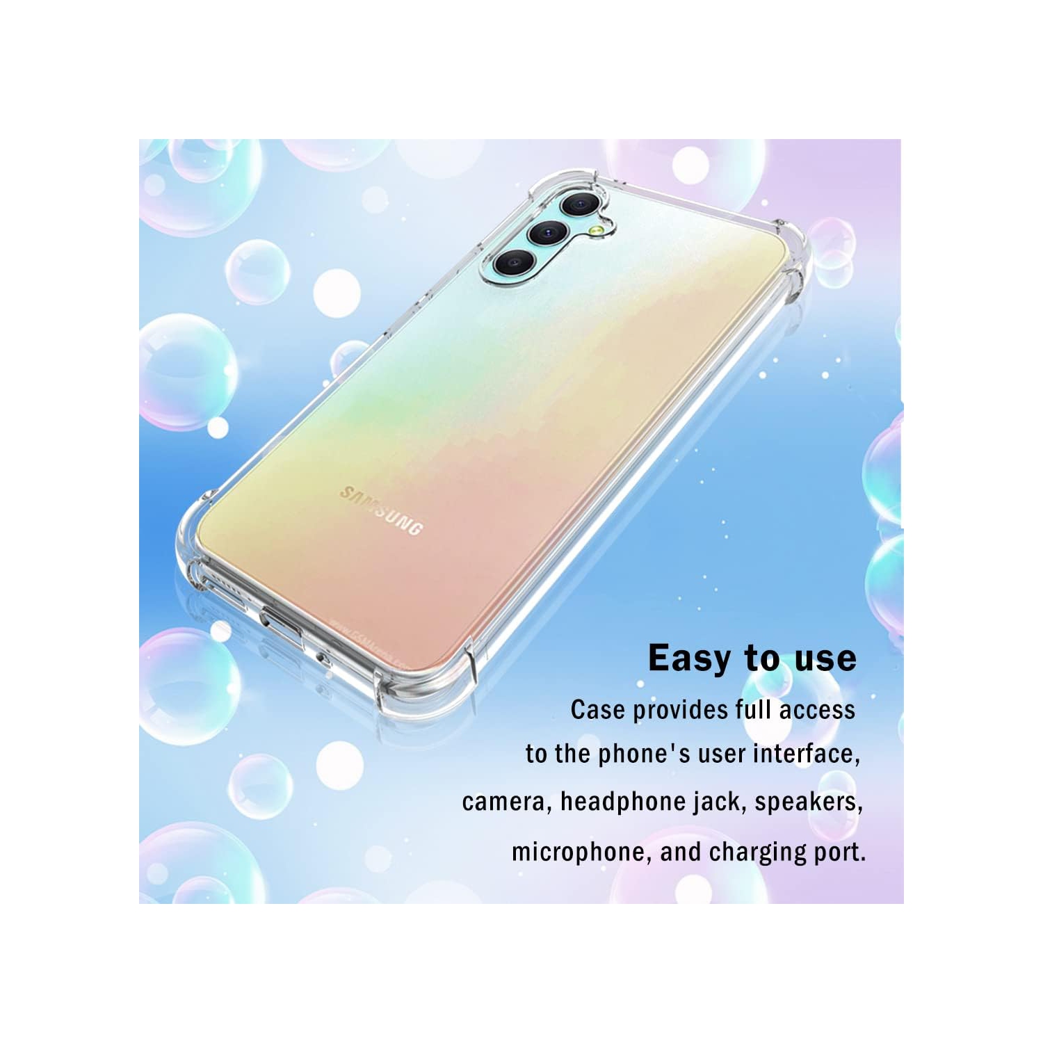 【CSmart】 Ultra Thin Soft TPU Bumper Back Cover Shockproof Case for Samsung Galaxy S23 FE, Clear