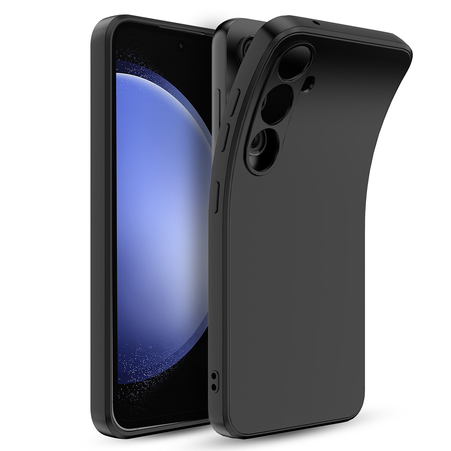 【CSmart】 Ultra Thin Soft TPU Bumper Back Cover Shockproof Case for Samsung Galaxy A25 5G, Black