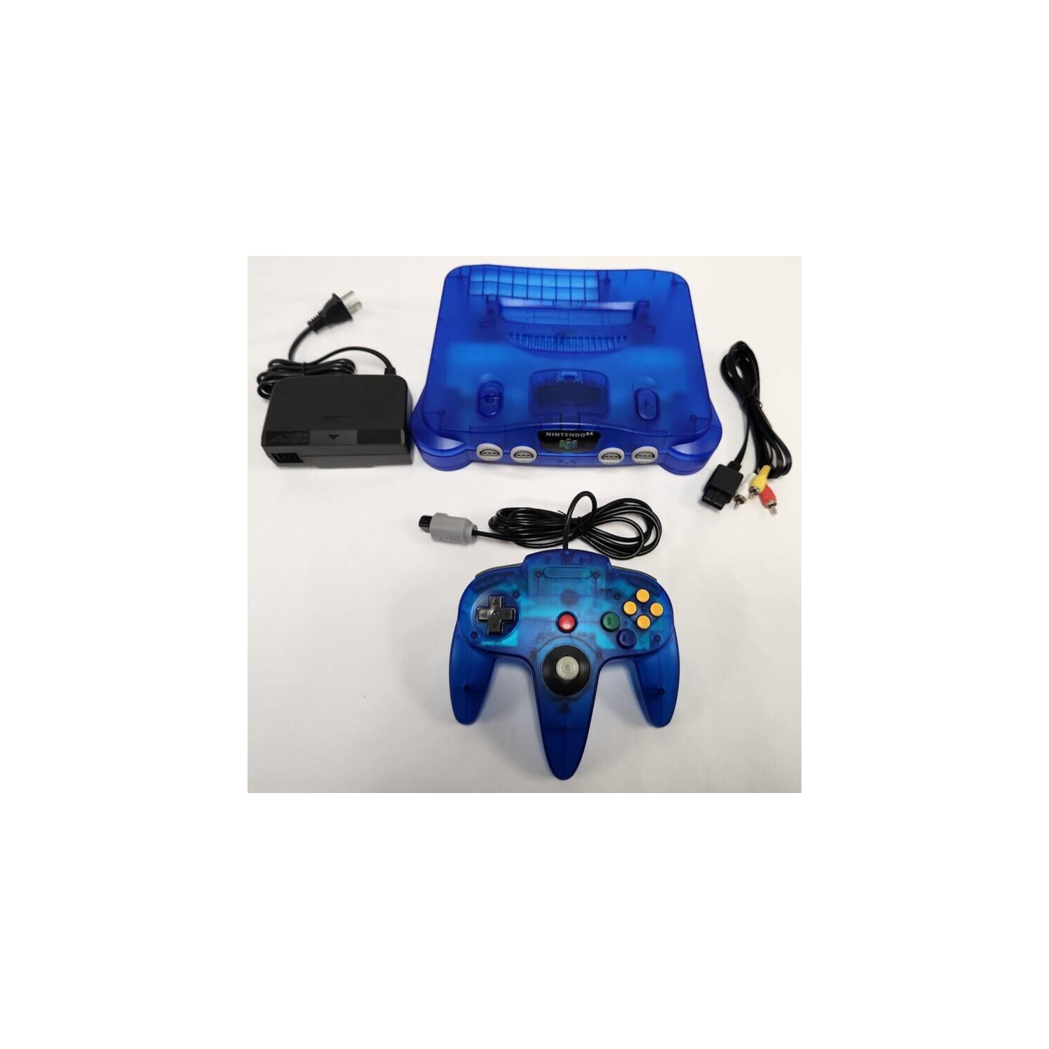 NINTENDO 64 CONSOLE Refurbished Excellent Pre-Owned Authentic Nintendo 64 N64 Clear Translucent Dark Blue Region Free USA&JP
