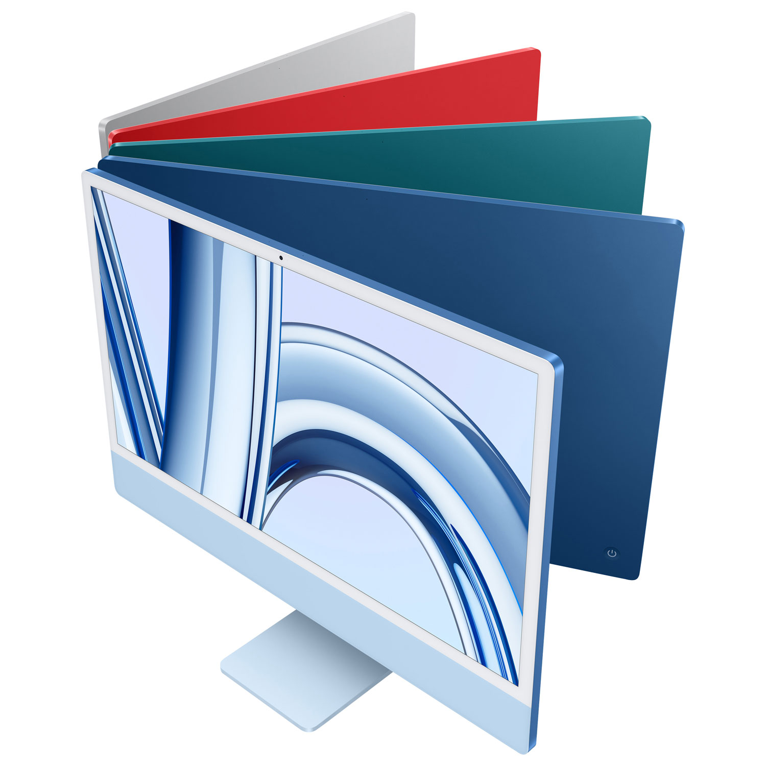 iMac de 24 po d'Apple - Bleu (puce M3 d'Apple/processeur graphique 8 coeurs/SSD 256 Go/RAM 8 Go) - Anglais