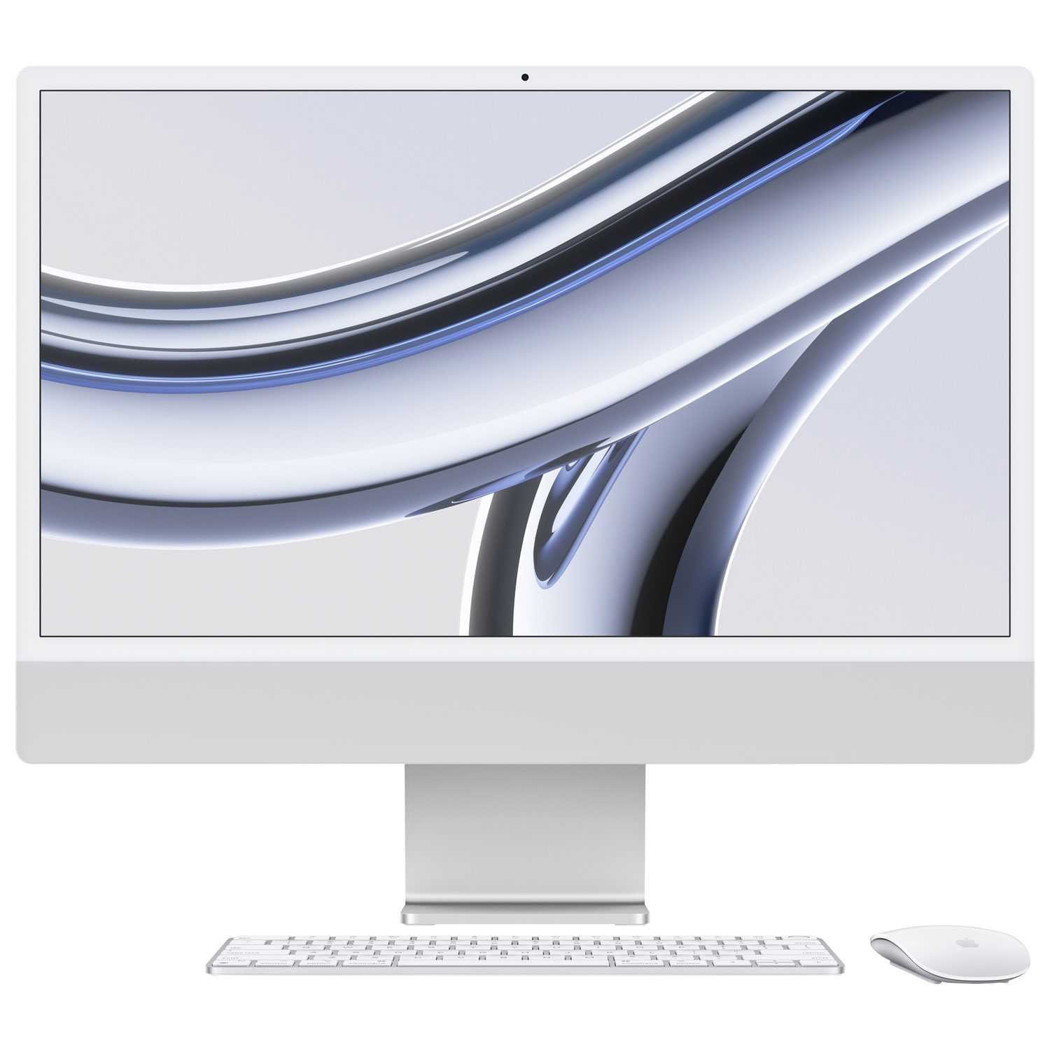 iMac de 24 po d'Apple - Argenté (puce M3 d'Apple/processeur graphique 10 coeurs/SSD 512 Go/RAM 8 Go) - Français