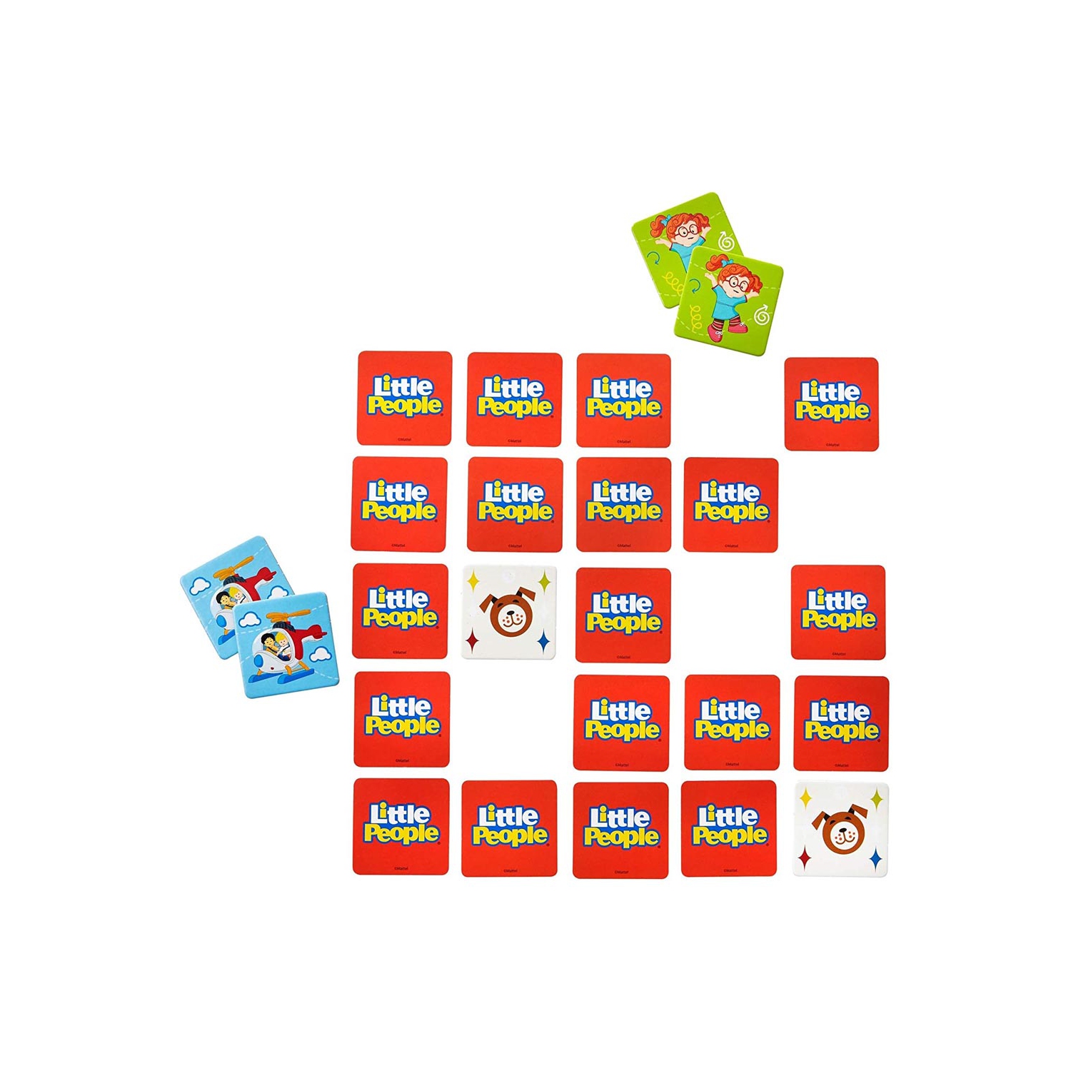 Make-A-Match Card Game with Little People Theme, Multi-Level Rummy Style Play, 56 Cards