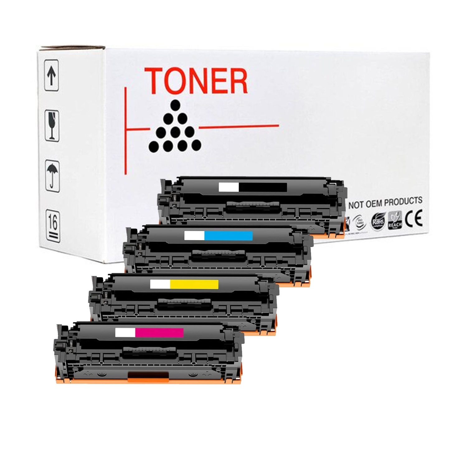 Max Saving 4PK Compatible with HP 202X, High Yield of 202A Toner Cartridges for CF500X CF501X CF502X CF503X, CF500A