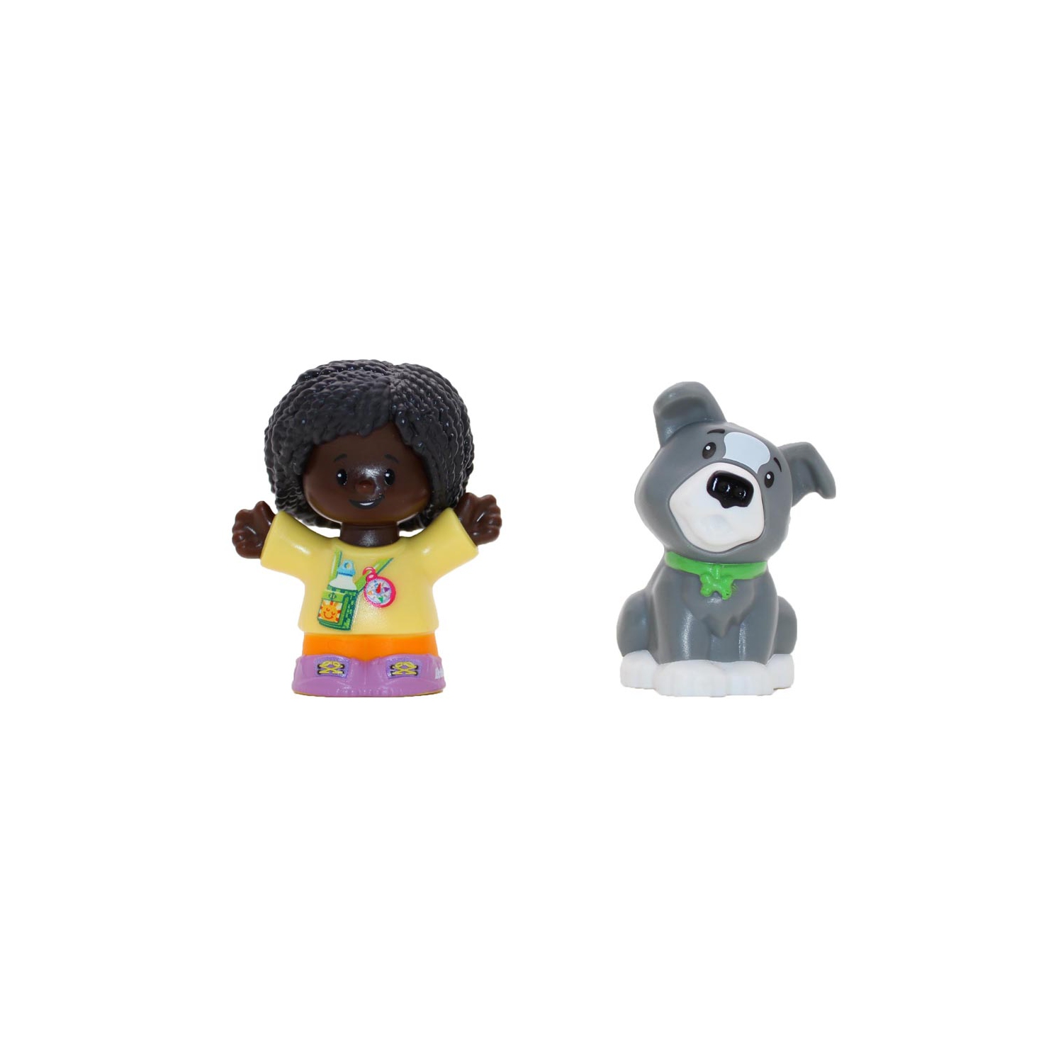 Fisher-Price Little People, Girl and Grey Dog