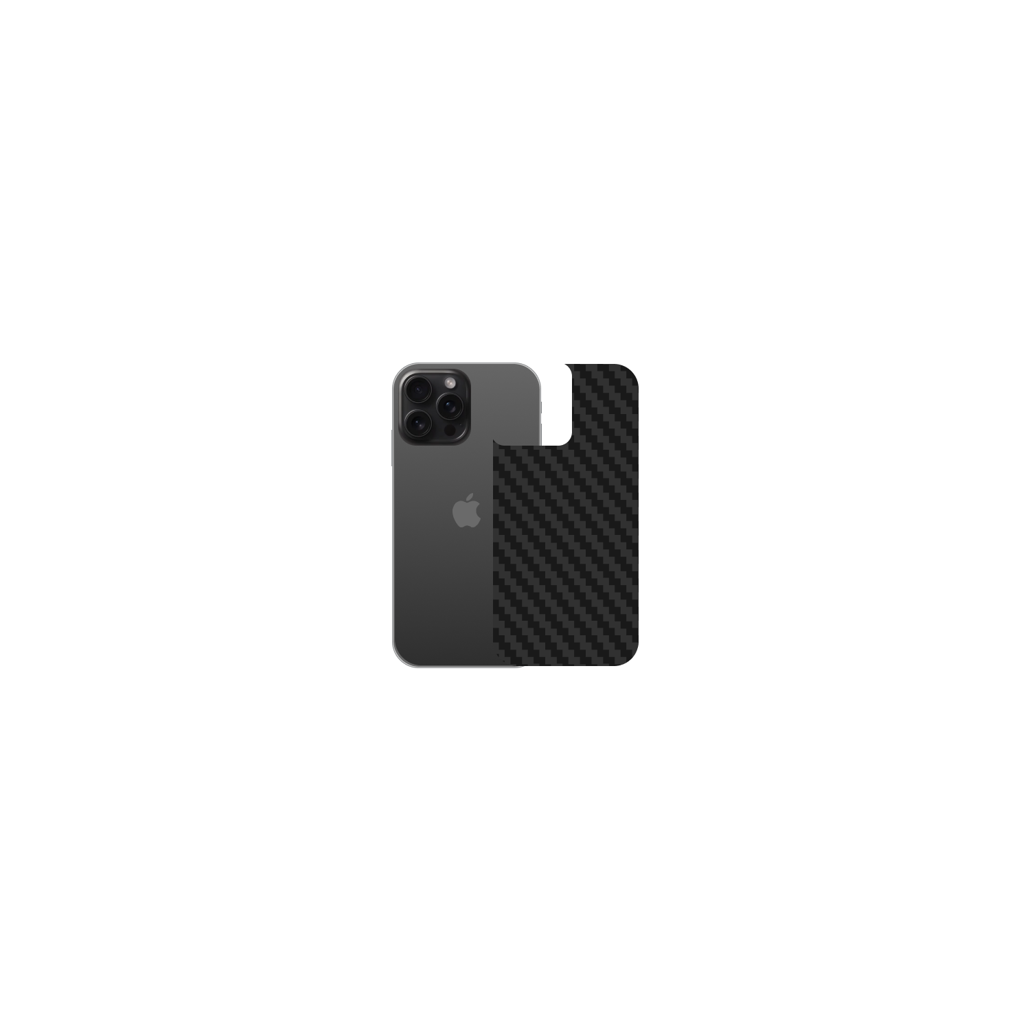 Ghost Armor iPhone 15 Pro Max Black Carbon Skin - 3M Military Grade - Lifetime Replacements