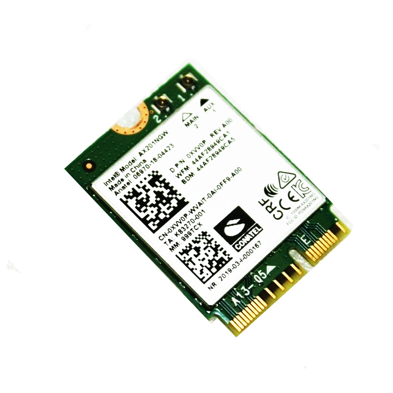 Refurbished Intel WiFi 6 Card with Bluetooth 5.1 - 802.11a/b/g Wireless Network Card ( P/N : XVV0P )