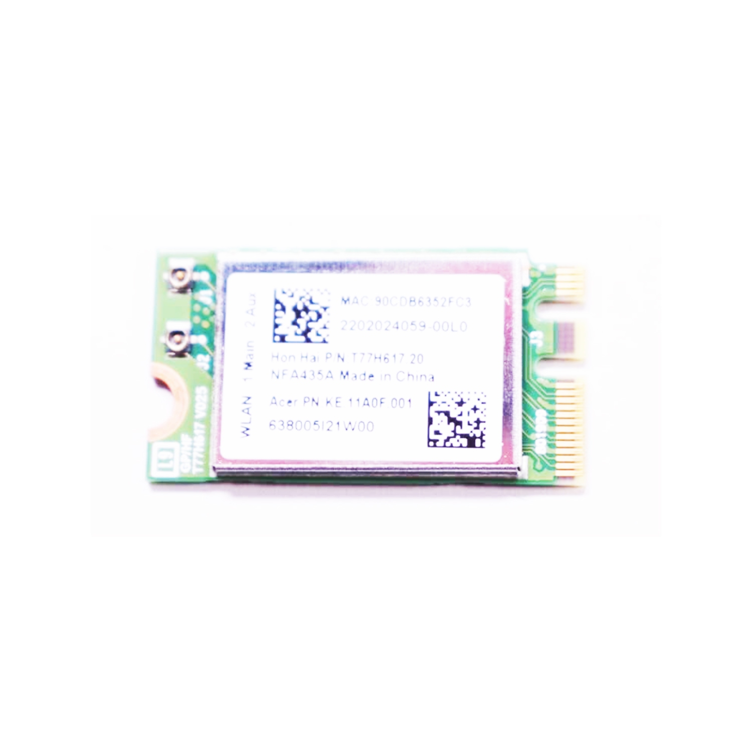 Refurbished Acer WiFi 4.1 Card with Bluetooth 4.1 - 802.11AC Wireless Network Card ( P/N : KE.11A0L.001 )