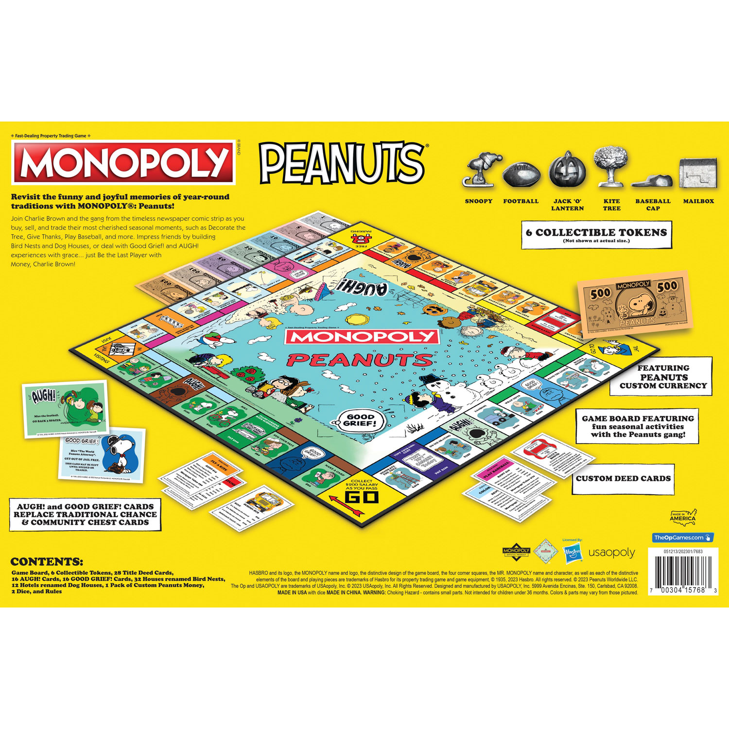 Monopoly: Jeu de société Peanuts - Anglais