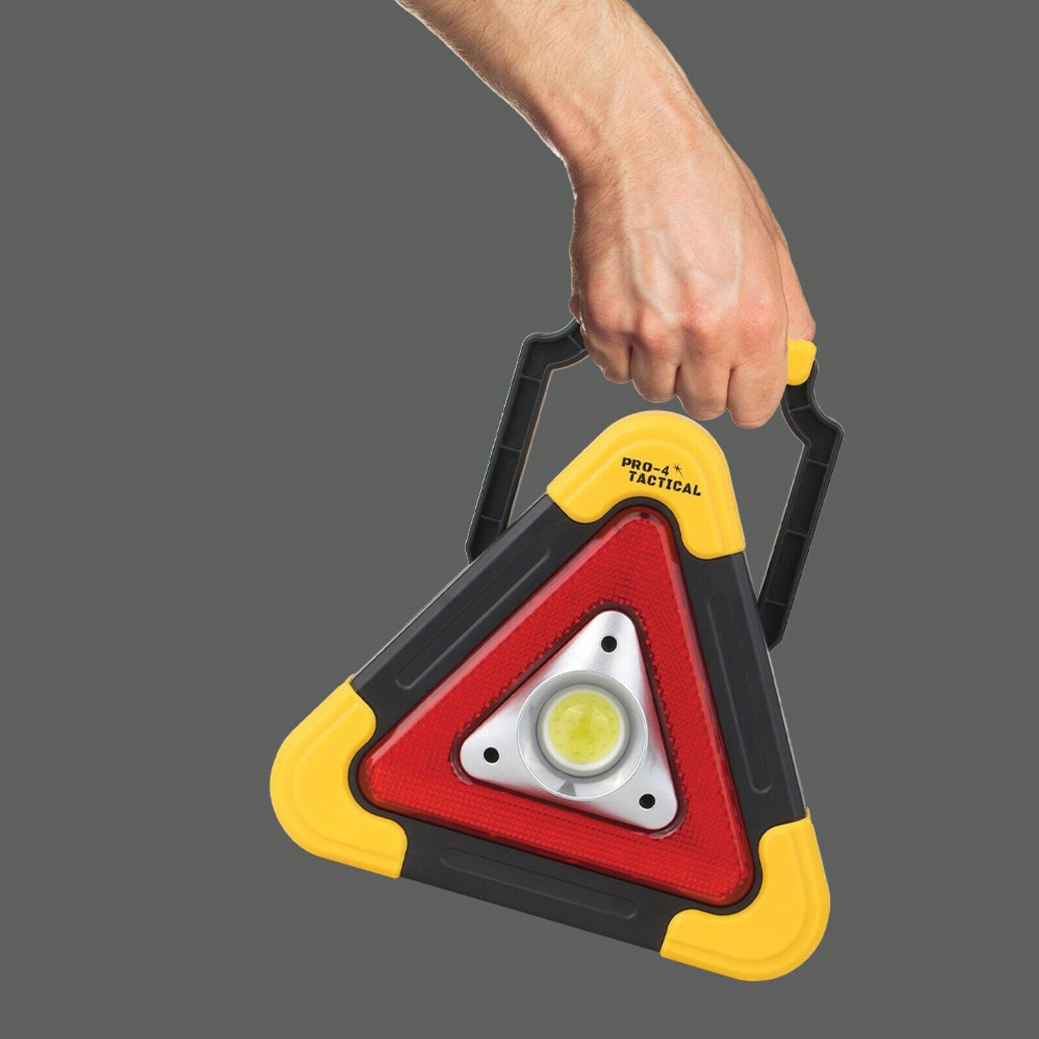 Pro-4 Triangle Emergency Work Light, Beiliant 400 Lumens, Weatherprrof, Up to 12 Hours Run Time