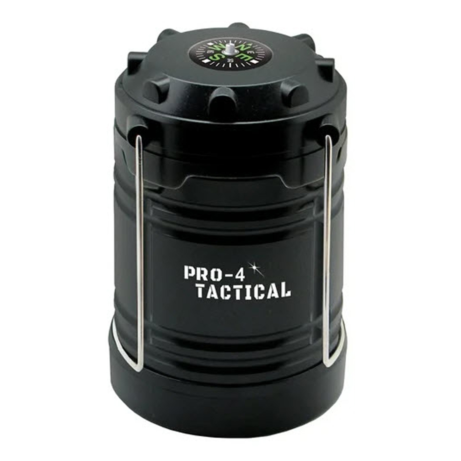Pro-4 Tactical Portable Lantern with Built-In Compass 9572, Indoor/Outdoor, 3 AA Batteries Included