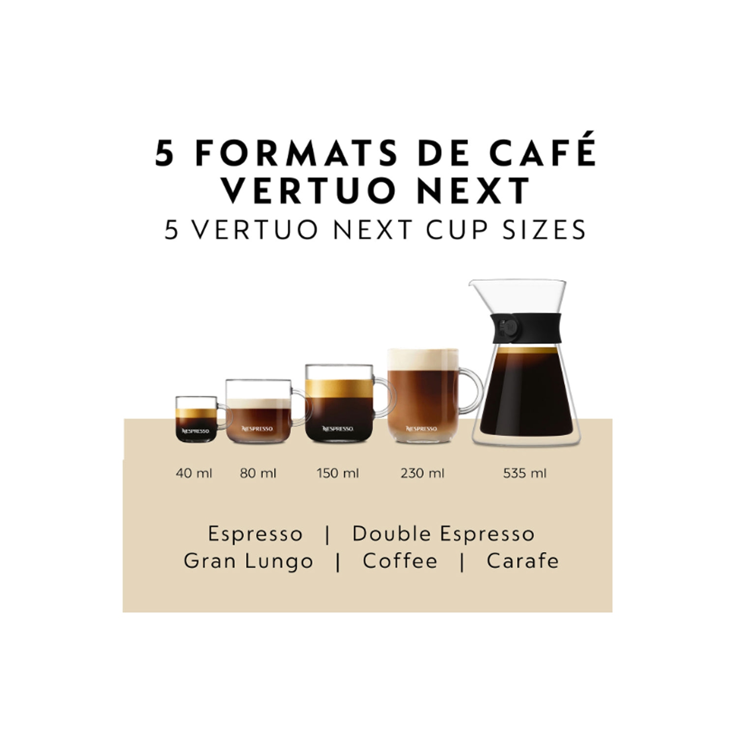 Boîte ouverte - machine à café/espresso Nespresso Vertuo Next Deluxe de de'Longhi avec Aeroccino - Noir/Chrome