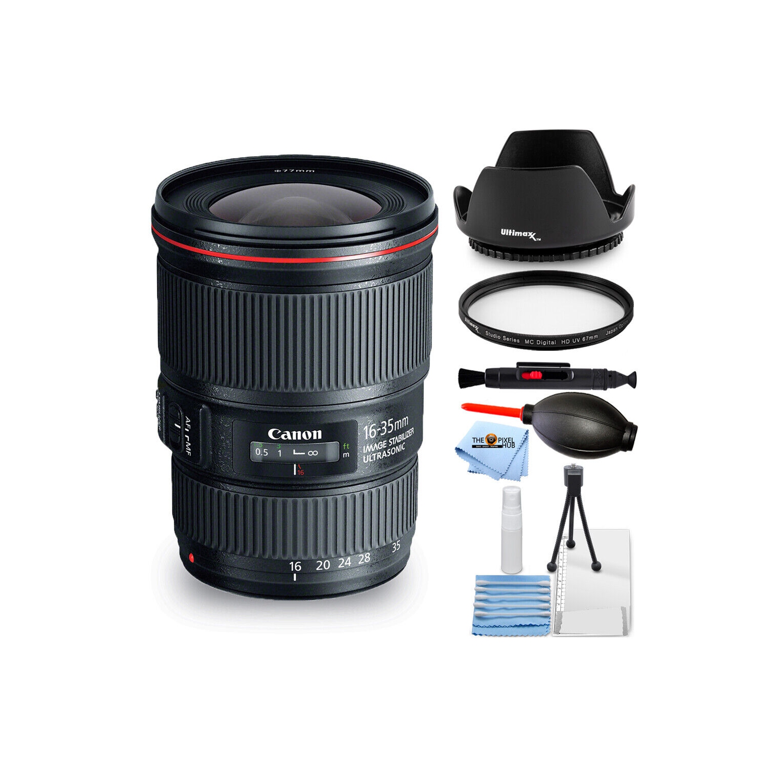 Objectif EF 16-35&nbsp;mm f/4&nbsp;L IS USM de Canon 9518B95002 - Ensemble de filtres UV essentiels