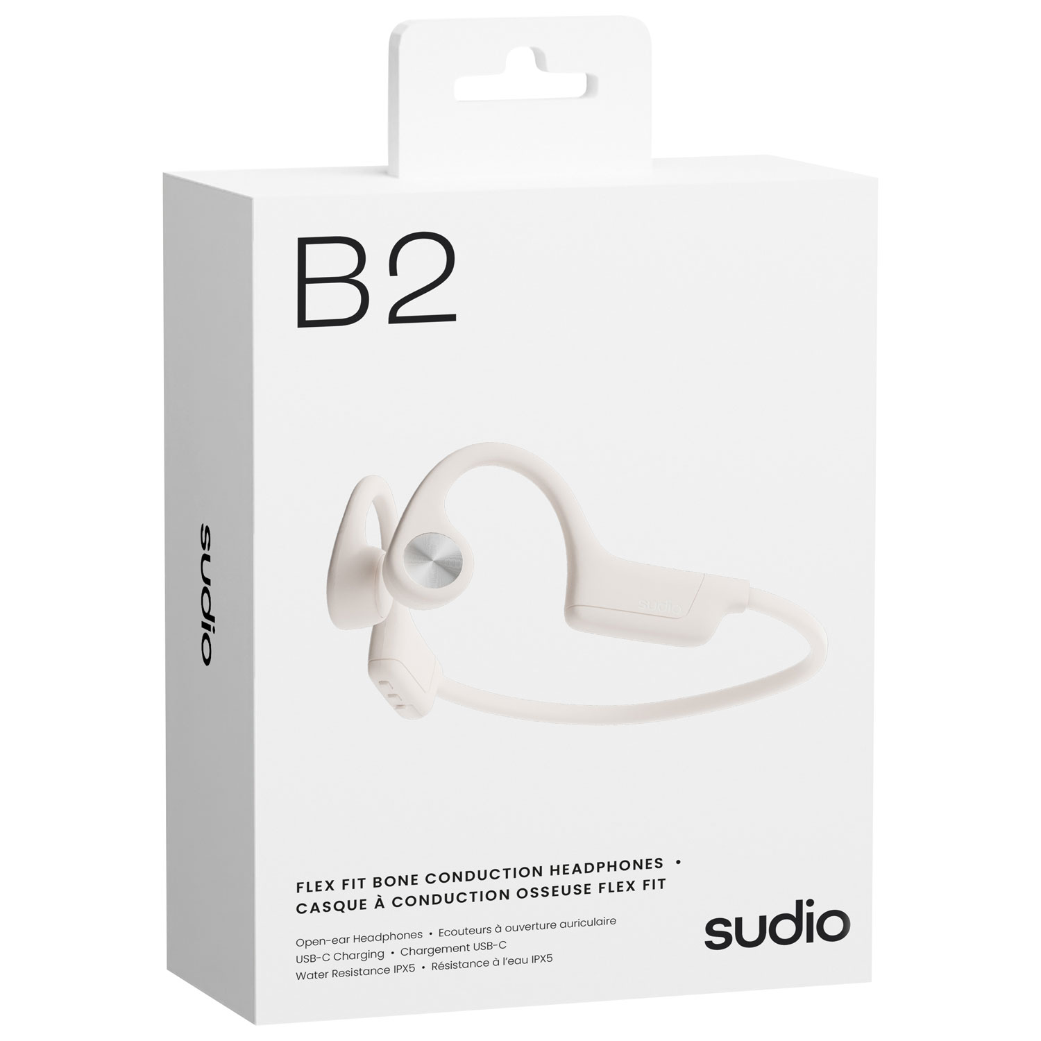 Casque d'écoute B2 Bluetooth à conduction osseuse de Sudio Audio - Blanc