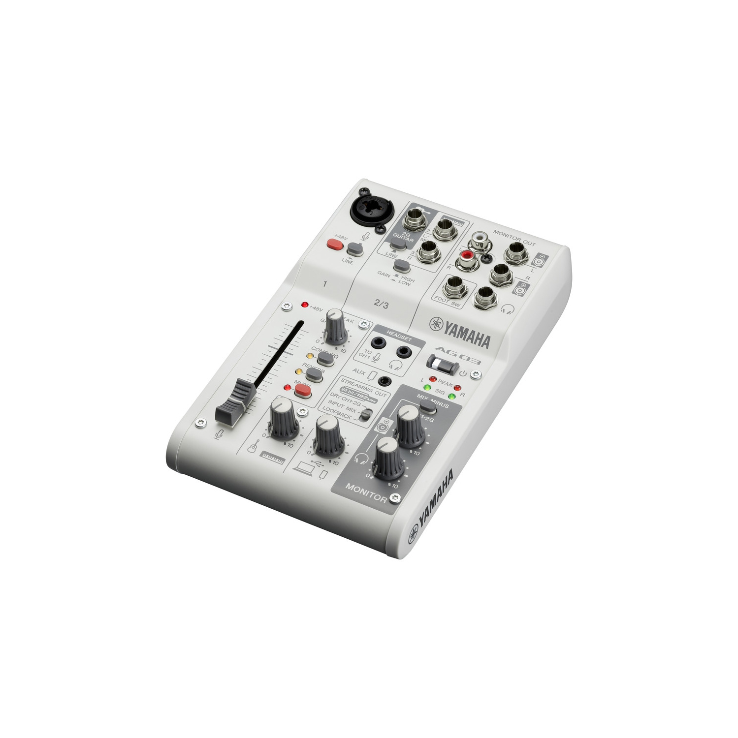 Console de mixage AG03MK2 de Yamaha avec interface audio USB - Blanc