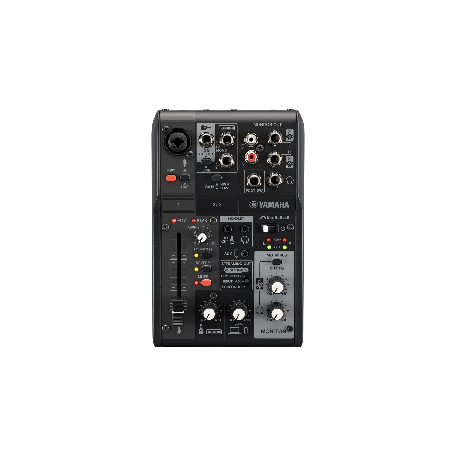Yamaha AG03MK2 Mixer w/ USB Audio Interface - Black | Best Buy Canada