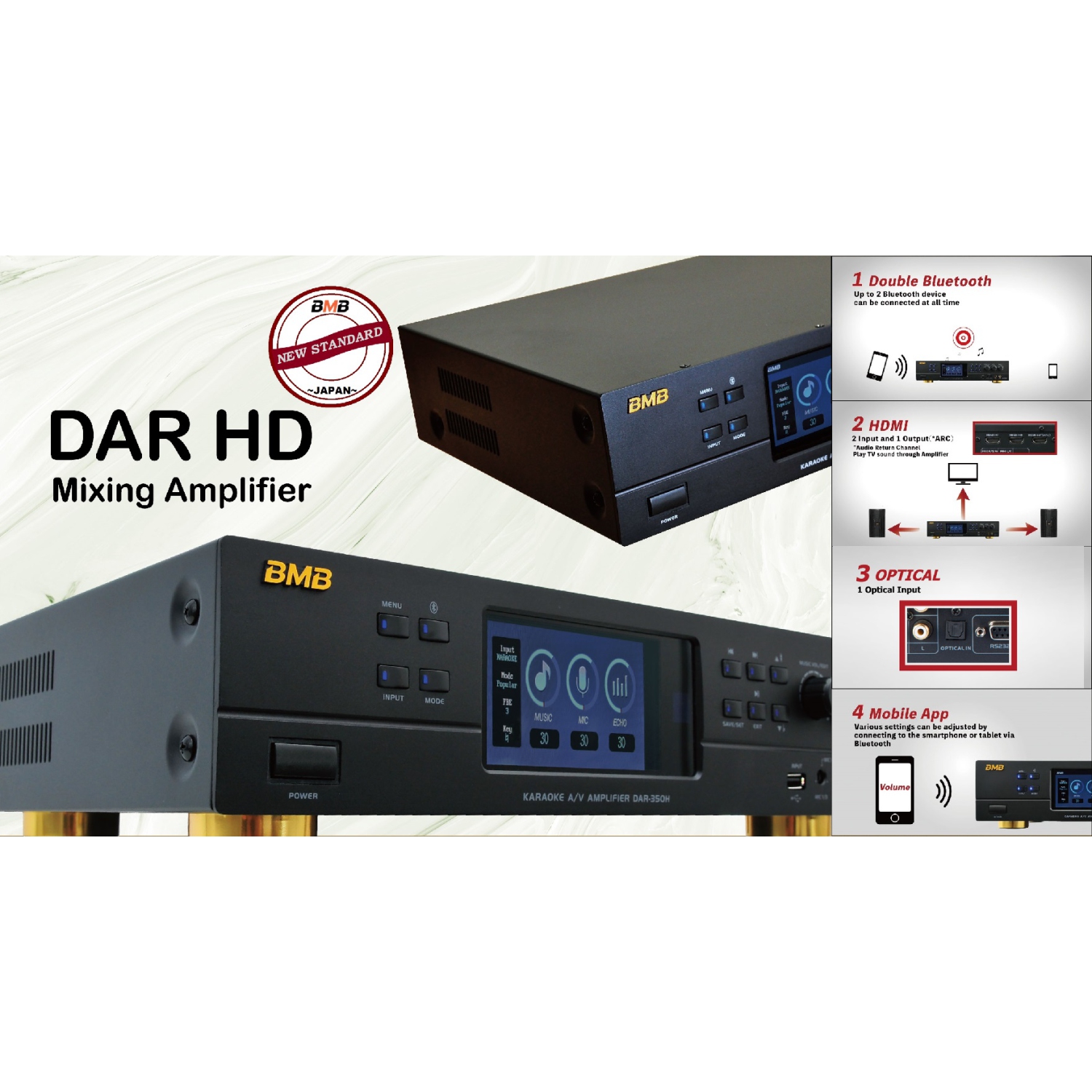 BMB (Best Music Brand) DAR-350HD2 4K HDMI ARC Optical