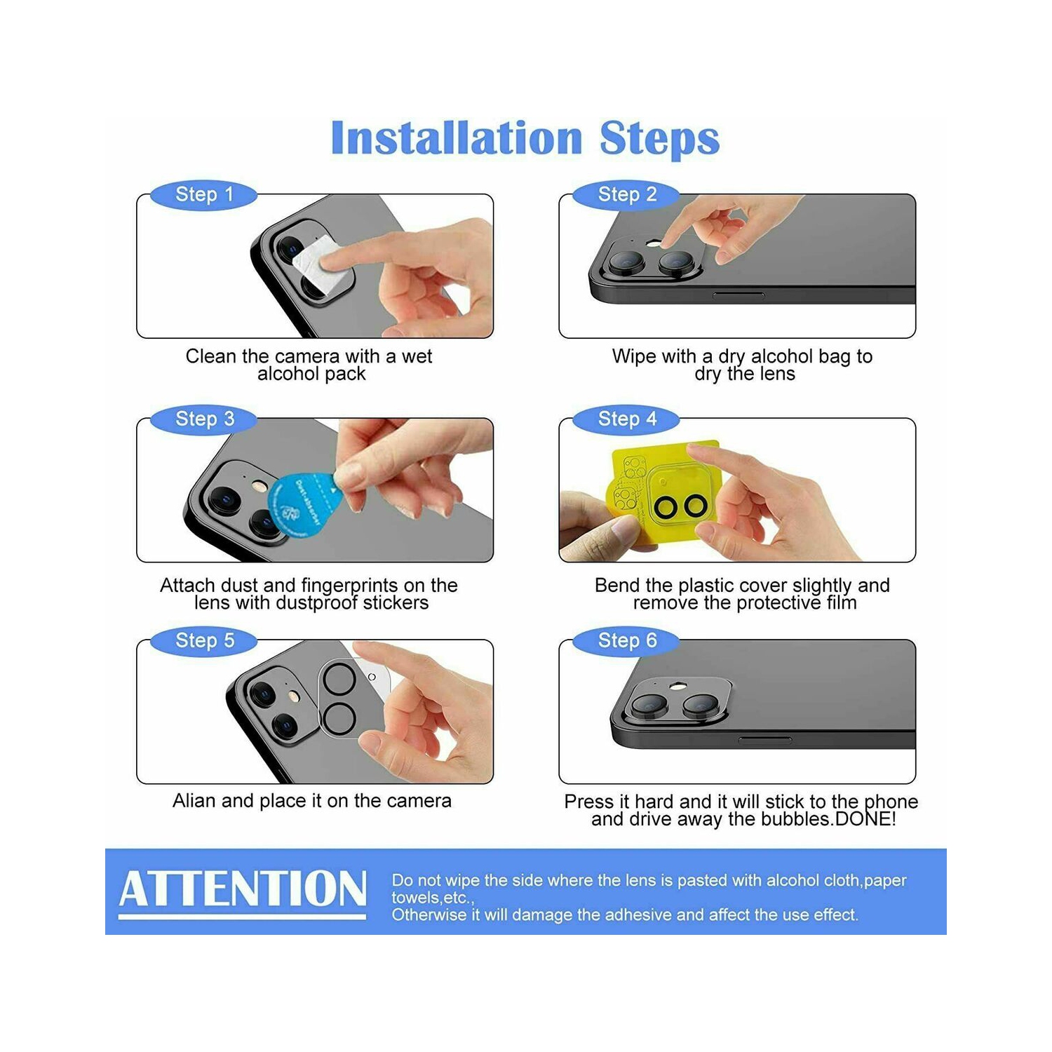 【2 Packs】 CSmart Ultra Thin Tempered Glass Back Camera Lens Shield Protector for iPhone 15, Clear