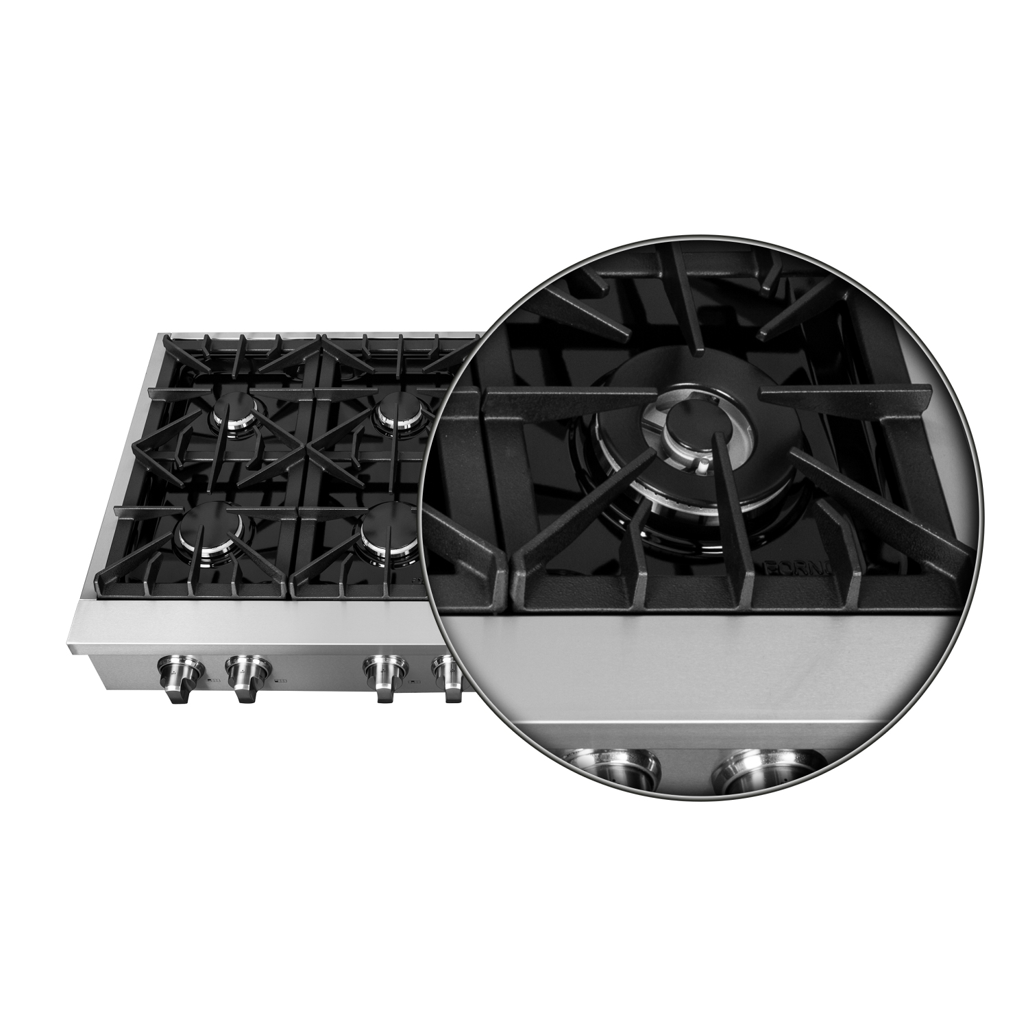 Forno Cossato Alta Qualita 48" Gas Rangetop with Bridge Burner