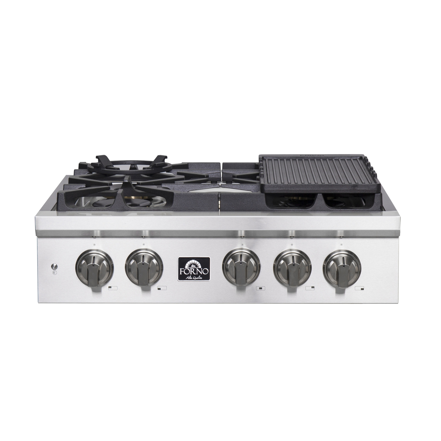 Forno Spezia 30" Pro-Style Gas Rangetop - High Quality Stainless Steel Cooktop with 5 Burners