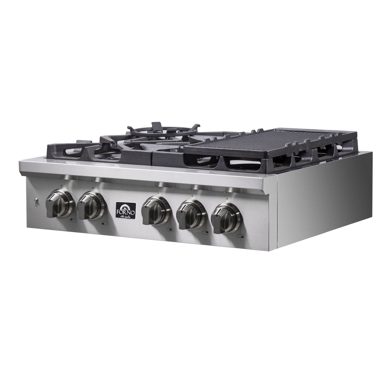 Forno Spezia 30" Pro-Style Gas Rangetop - High Quality Stainless Steel Cooktop with 5 Burners