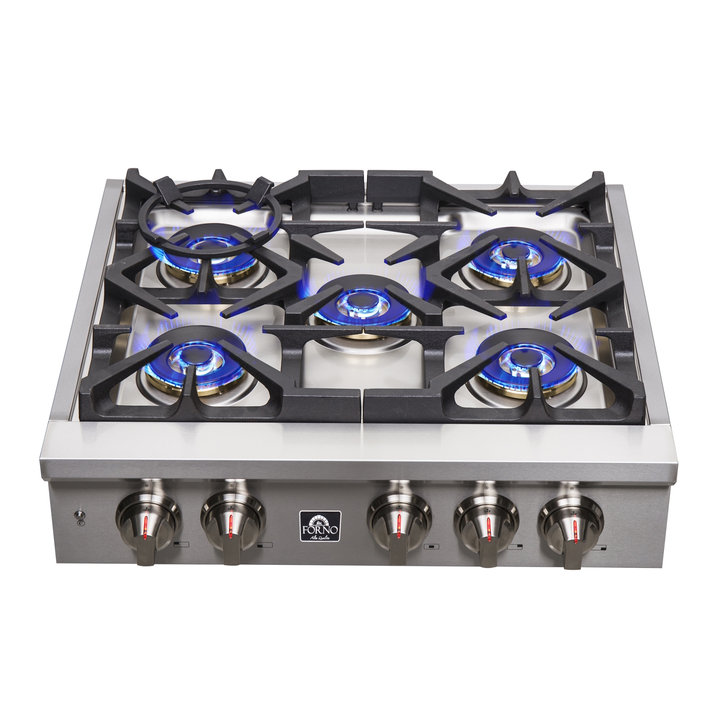 Forno Spezia 30" Pro-Style Gas Rangetop - High Quality Stainless Steel Cooktop with 5 Burners