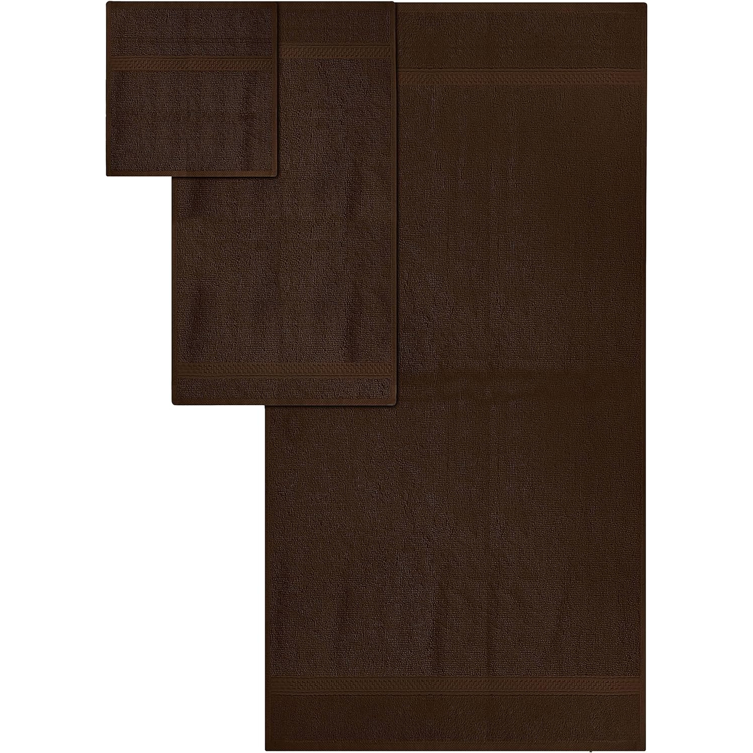 Ensemble de 8 serviettes Utopia, 2 serviettes de bain, 2 essuie-mains et 4 débarbouillettes, 100 % coton filé à anneaux très absorbant 600 GSM