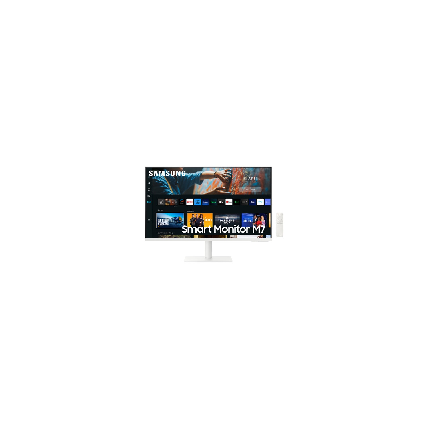 Open Box - Samsung 27" 4K Ultra HD 60Hz 4ms GTG VA LED Gaming Monitor (LS27CM701UNXZA) - White