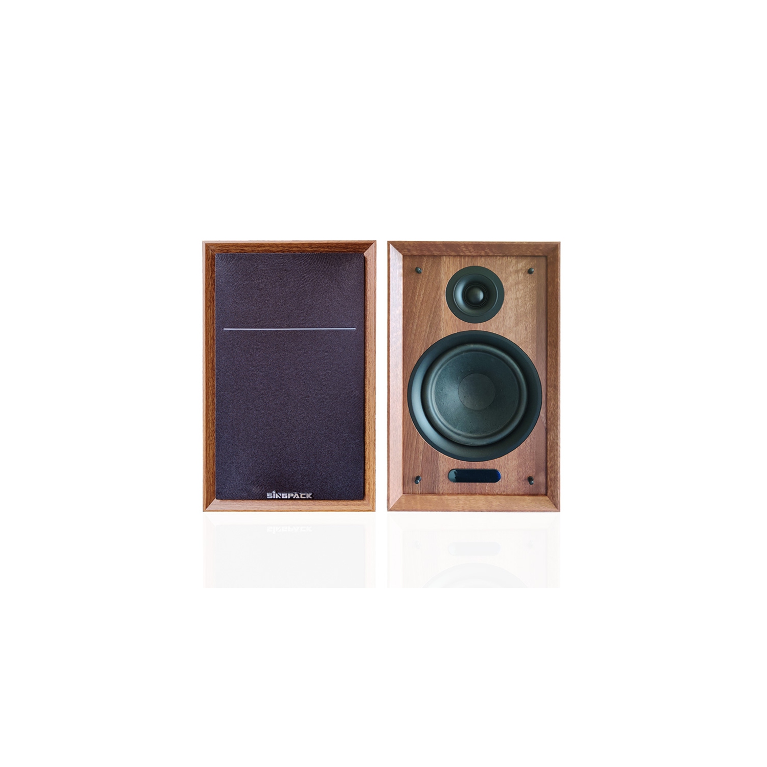 Singpack Studio CH6 Dual 2.0 Active Bookshelf Speakers with Karaoke Function. HiFi Sounds, Great TV/projector/PC/monitor speaker. Multiple Input,