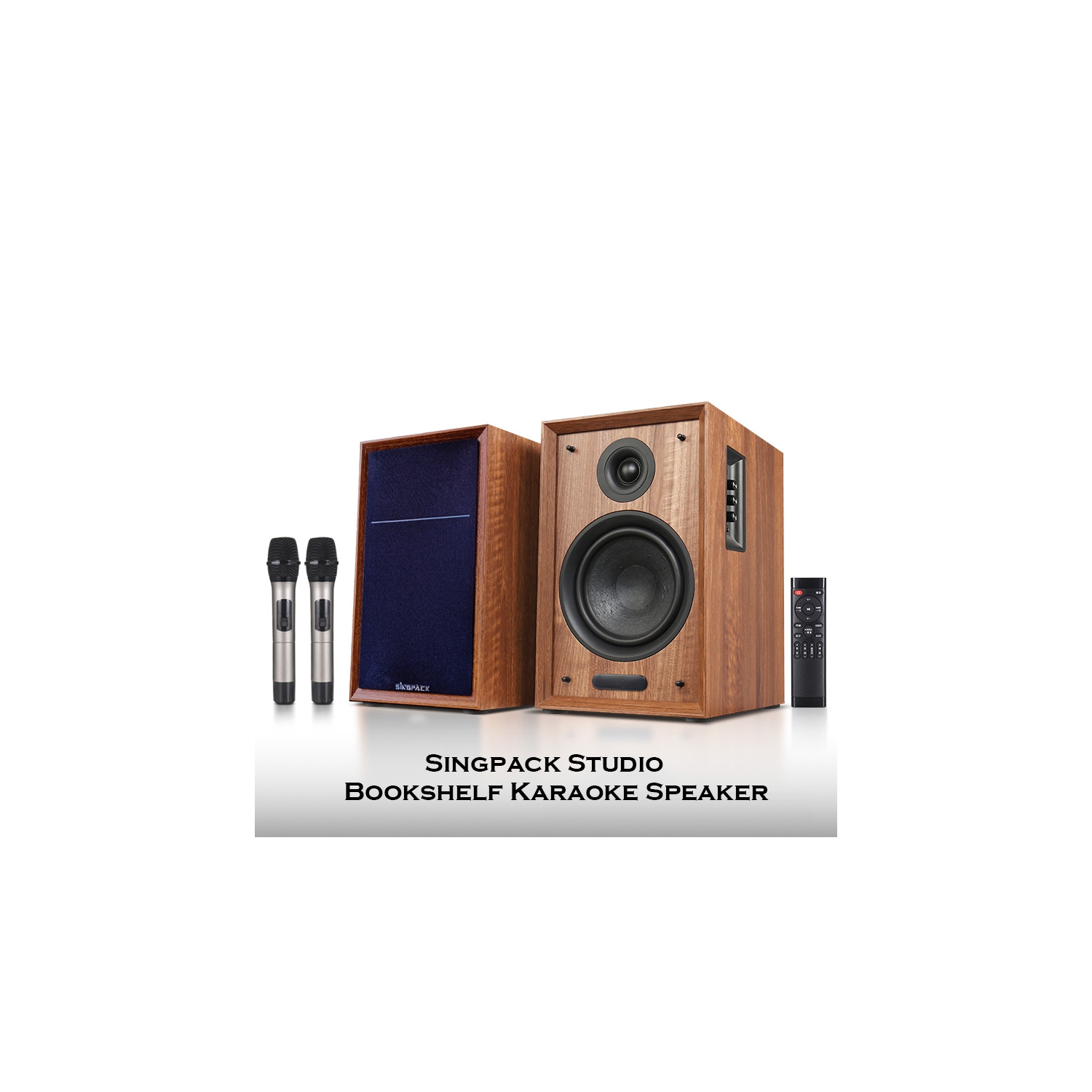 Singpack Studio CH6 Dual 2.0 Active Bookshelf Speakers with Karaoke Function. HiFi Sounds, Great TV/projector/PC/monitor speaker. Multiple Input,