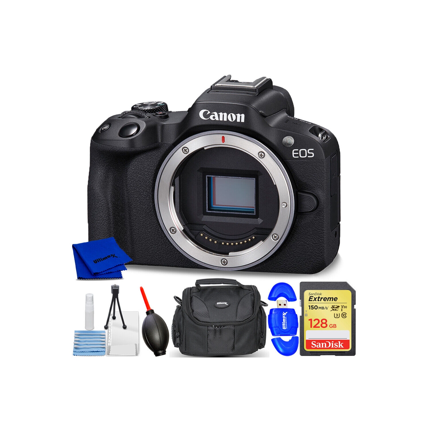 Canon EOS R50 Mirrorless Camera 5811C002 - 7PC Accessory Bundle